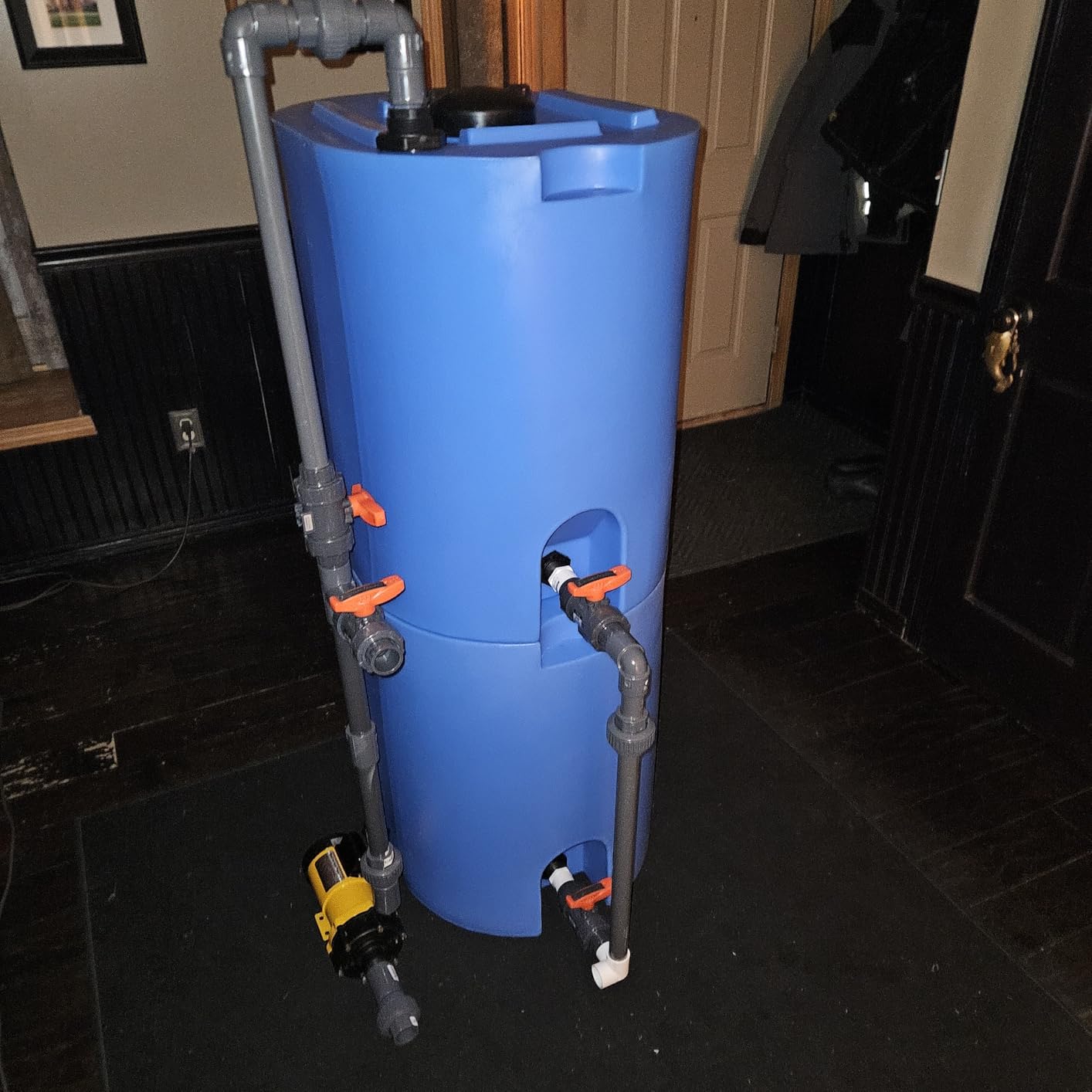WaterPrepared 55 Gallon Unique Stackable Utility Water Tank, Blue customer photo 2