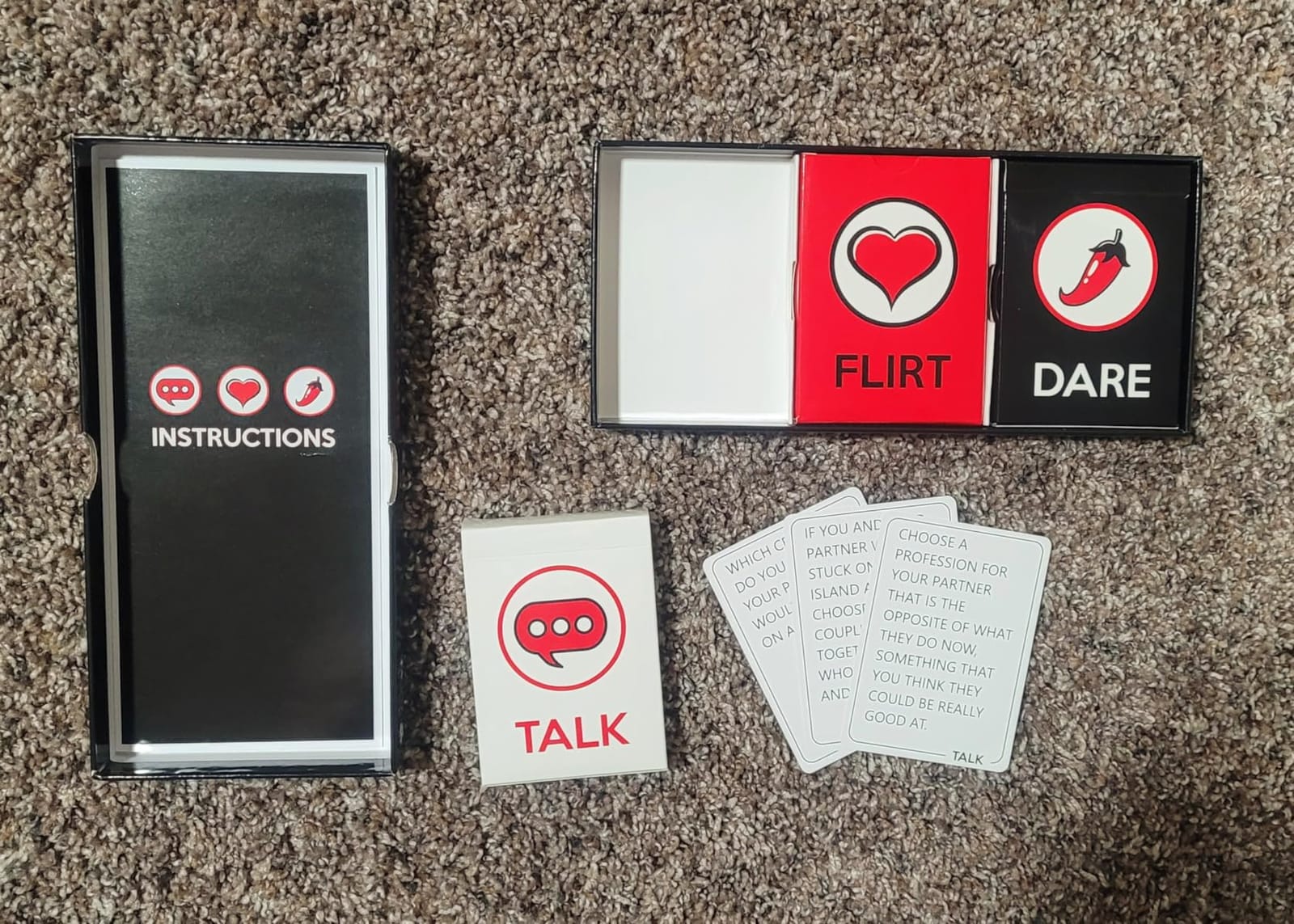 Talk Flirt Dare Couples Card Game, Date Night Conversation Cards for Adults customer photo 1