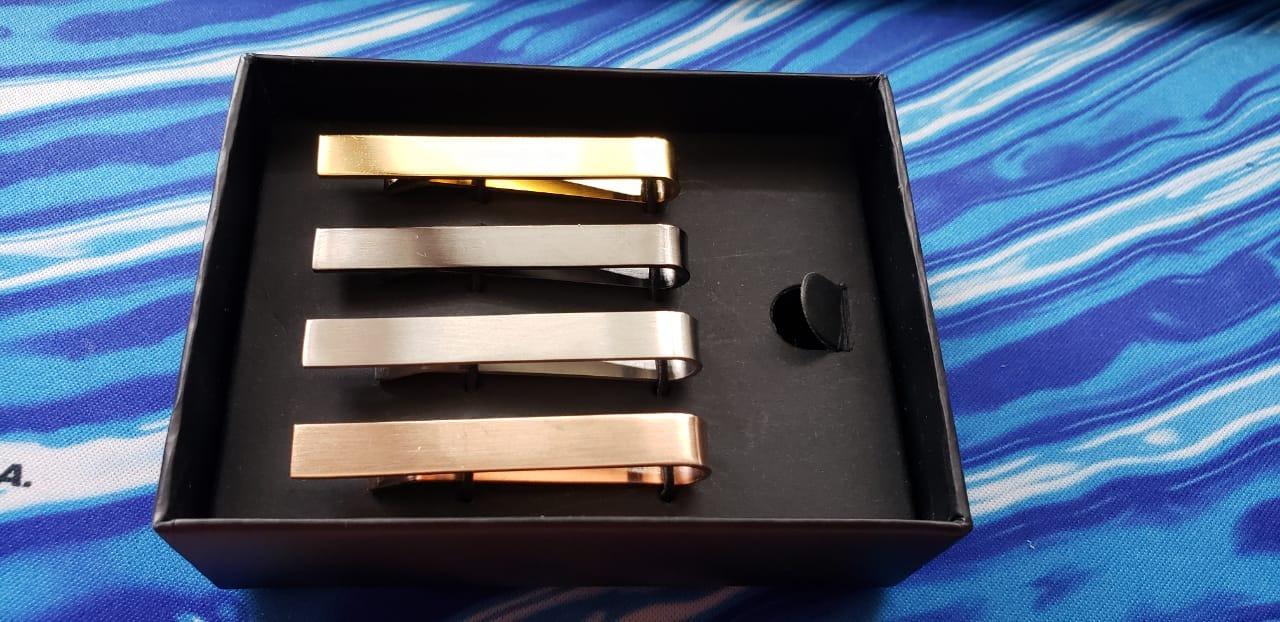 HAWSON 2 inch Tie Clips for Men-Skinny Tie Bar Tie Set for Wedding Anniversary Business and Best Gift for Dad Husband Brother customer photo 2