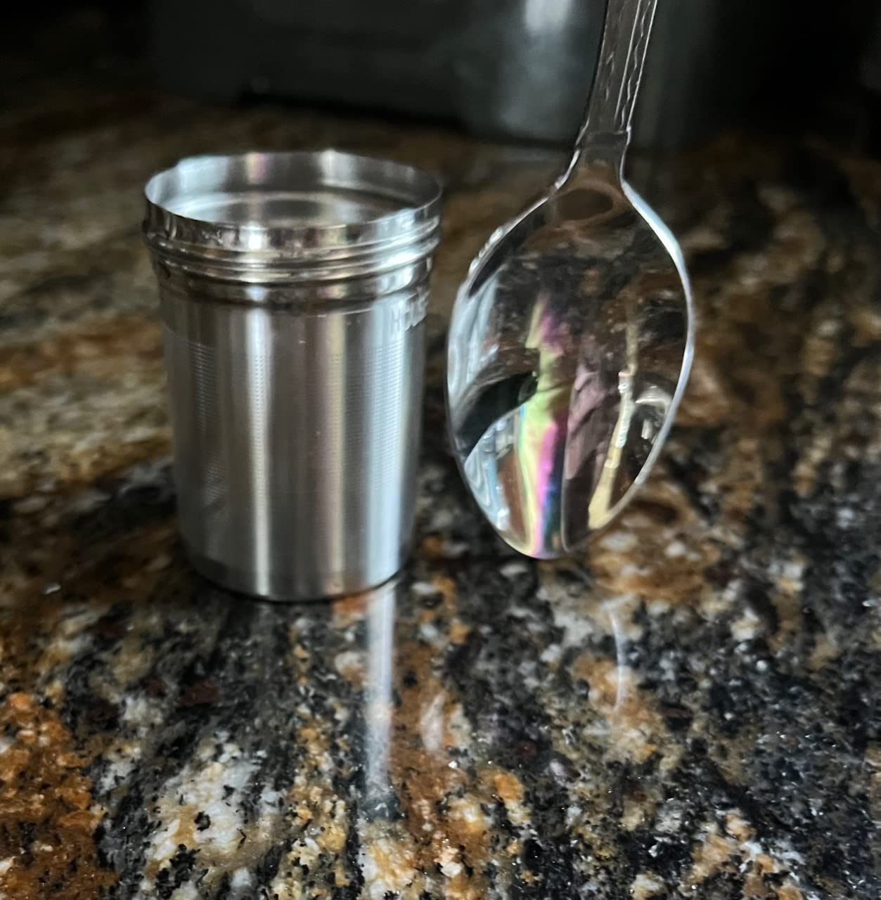 HOUSE AGAIN Tea Infuser, Extra Fine Mesh Tea Infusers for Loose Tea, 18/8 Stainless Steel Tea Strainer with Extended Chain Hook, Tea Steeper for Brew Tea, Spices & Seasonings Small x 2 customer photo 2