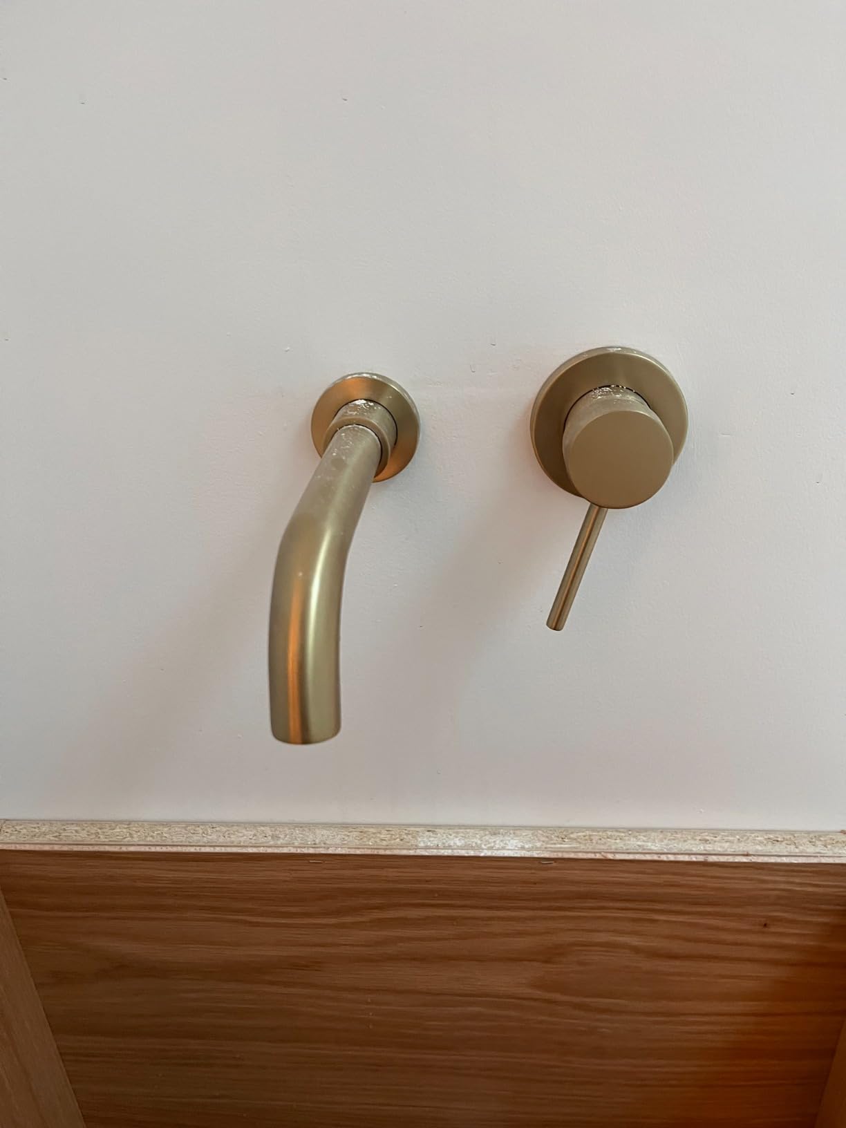Sumerain Wall Mount Bathroom Faucets Brushed Nickel,Single Handle Wall Mount Faucet with Brass Rough-in Valve customer photo 1