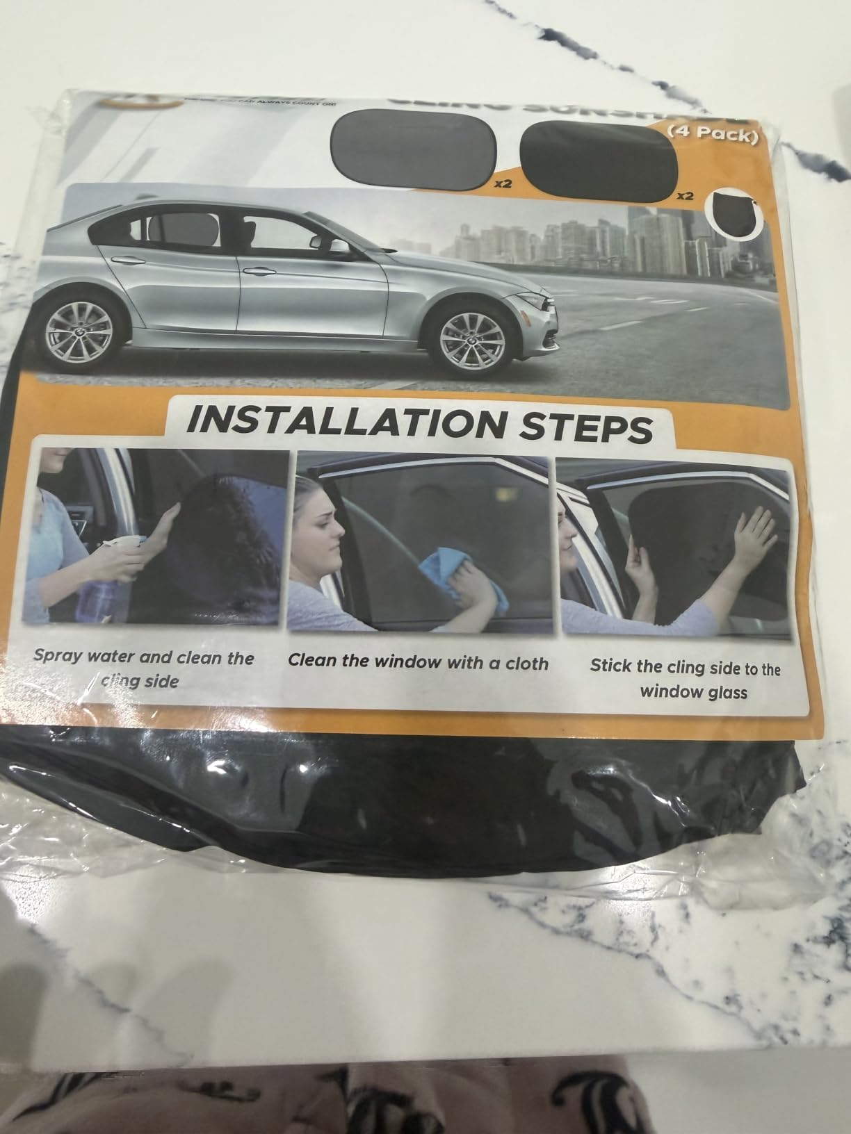 EcoNour Car Window Shades for Baby | Protects Baby from Sun & Heat (4 Pack) customer photo 2