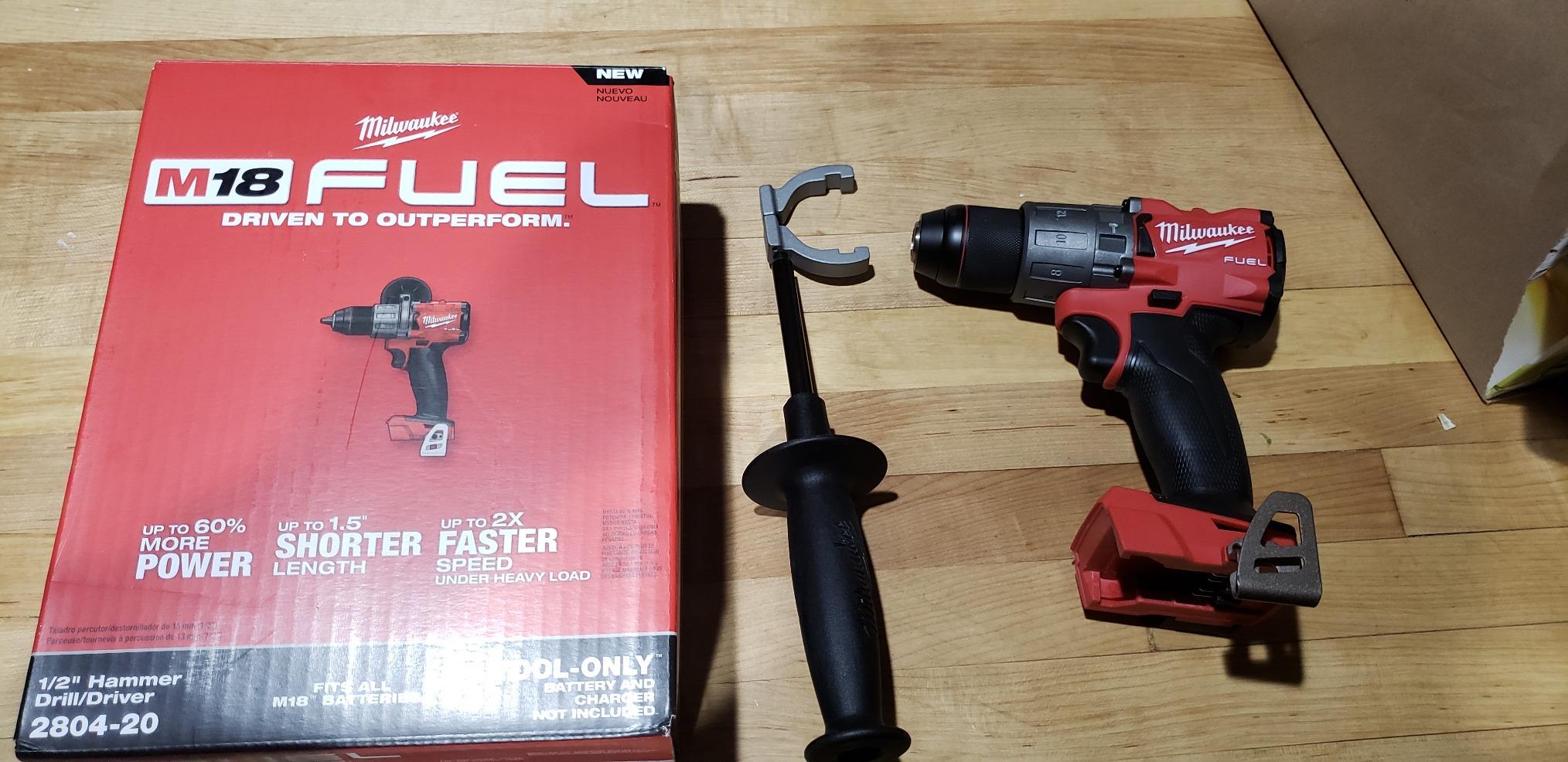 Milwaukee 2804-20 M18 FUEL 1/2 in. Hammer Drill (Tool Only) Tool-Peak Torque = 1,200 customer photo 2