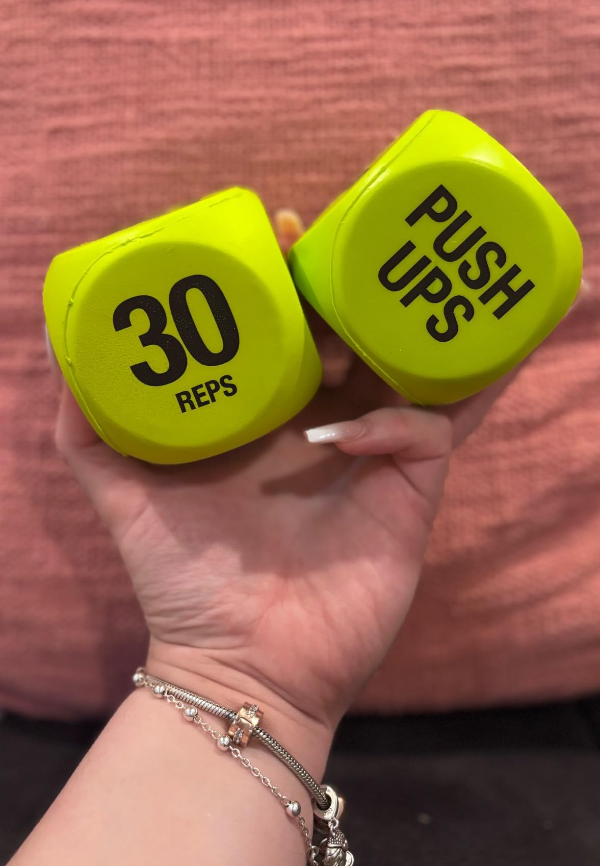 SPRI Exercise Dice, Group Fitness Game, 6-Sided with Carry Bag customer photo 1