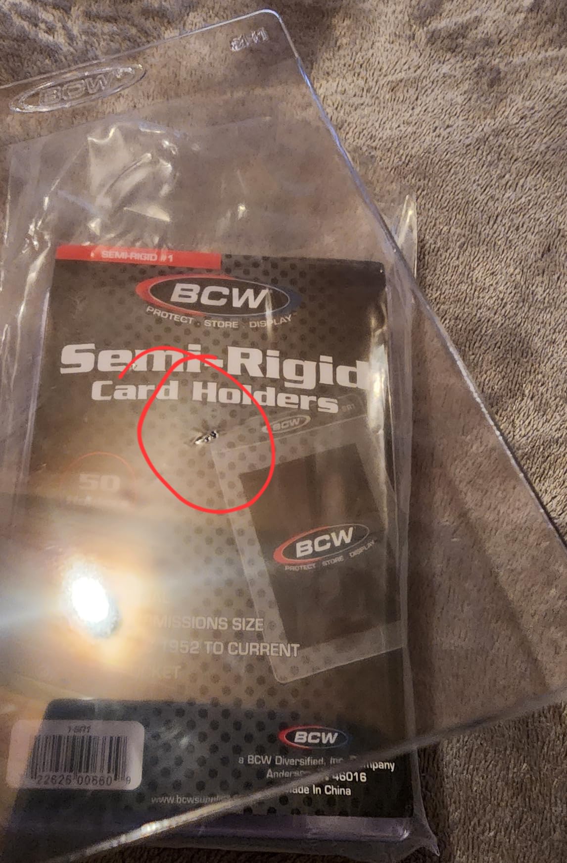 BCW Semi-Rigid Card Holder for Standard Cards Up to 35 PT, Size 1, 50 Ct customer photo 2