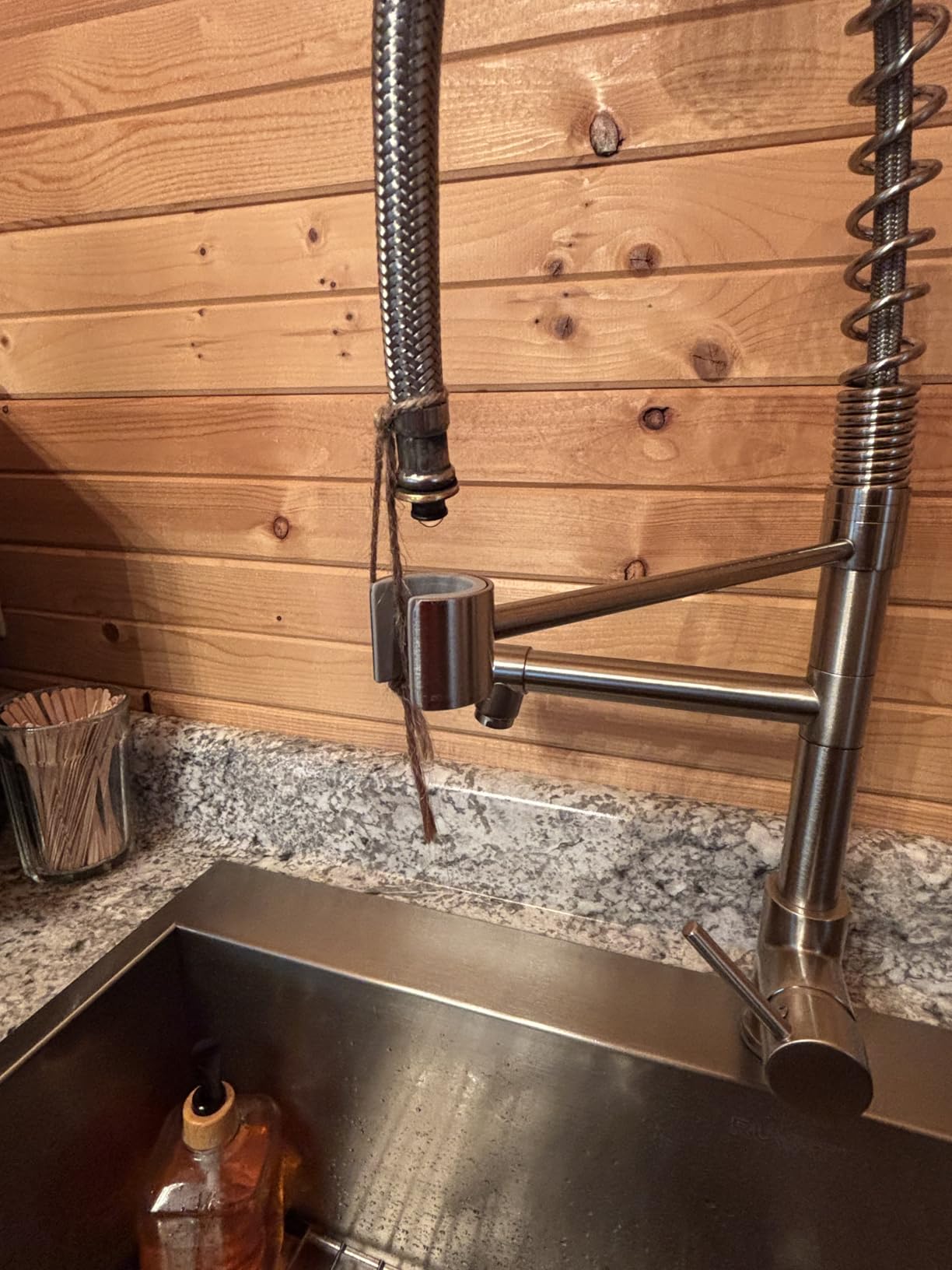 Fapully Commercial Pull Down Kitchen Sink Faucet with Sprayer Brushed Nickel customer photo 1