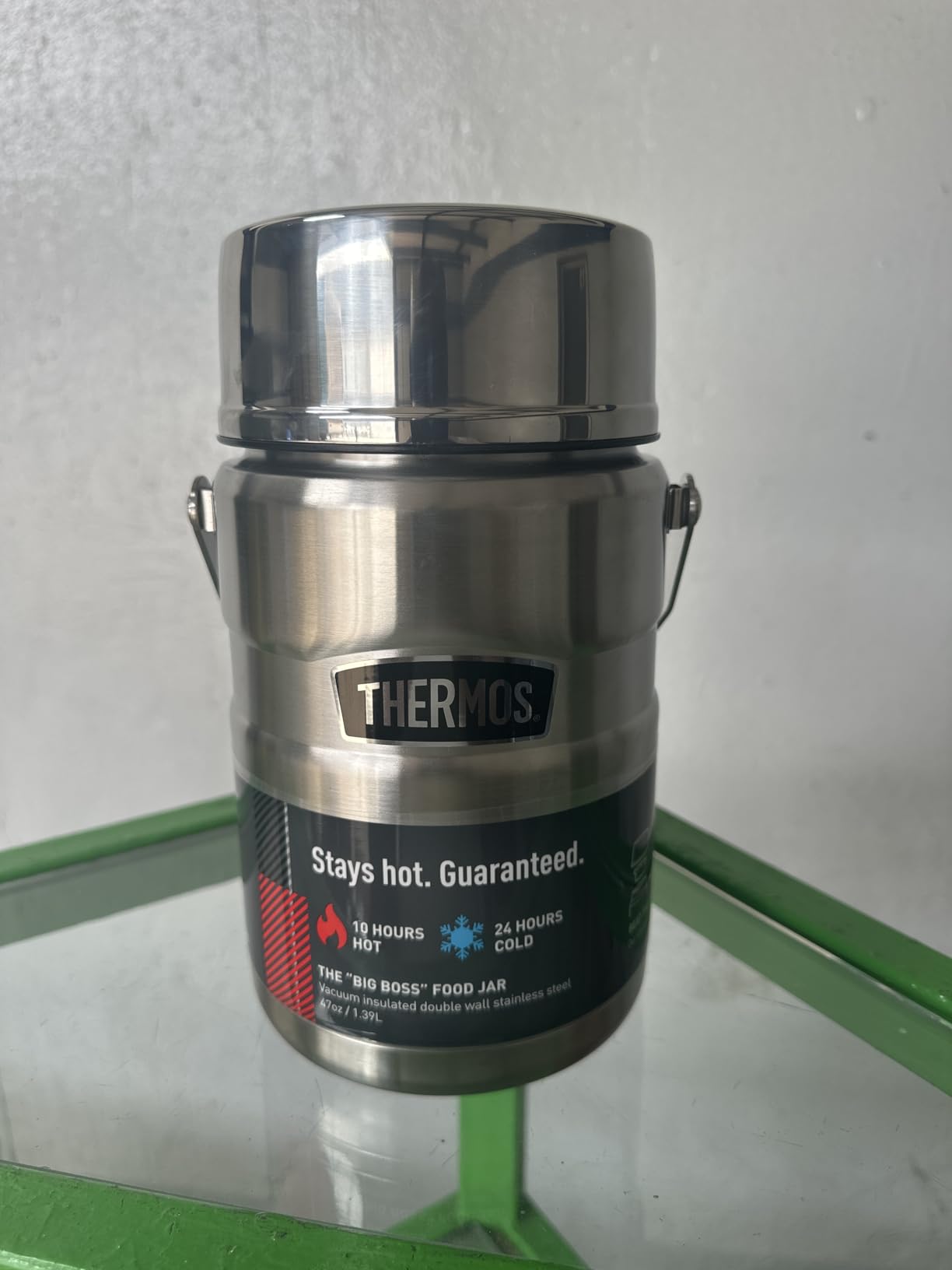 THERMOS Stainless King Vacuum-Insulated Food Jar with 2 Storage Container Inserts, 47 Ounce, Matte Stainless Steel customer photo 1
