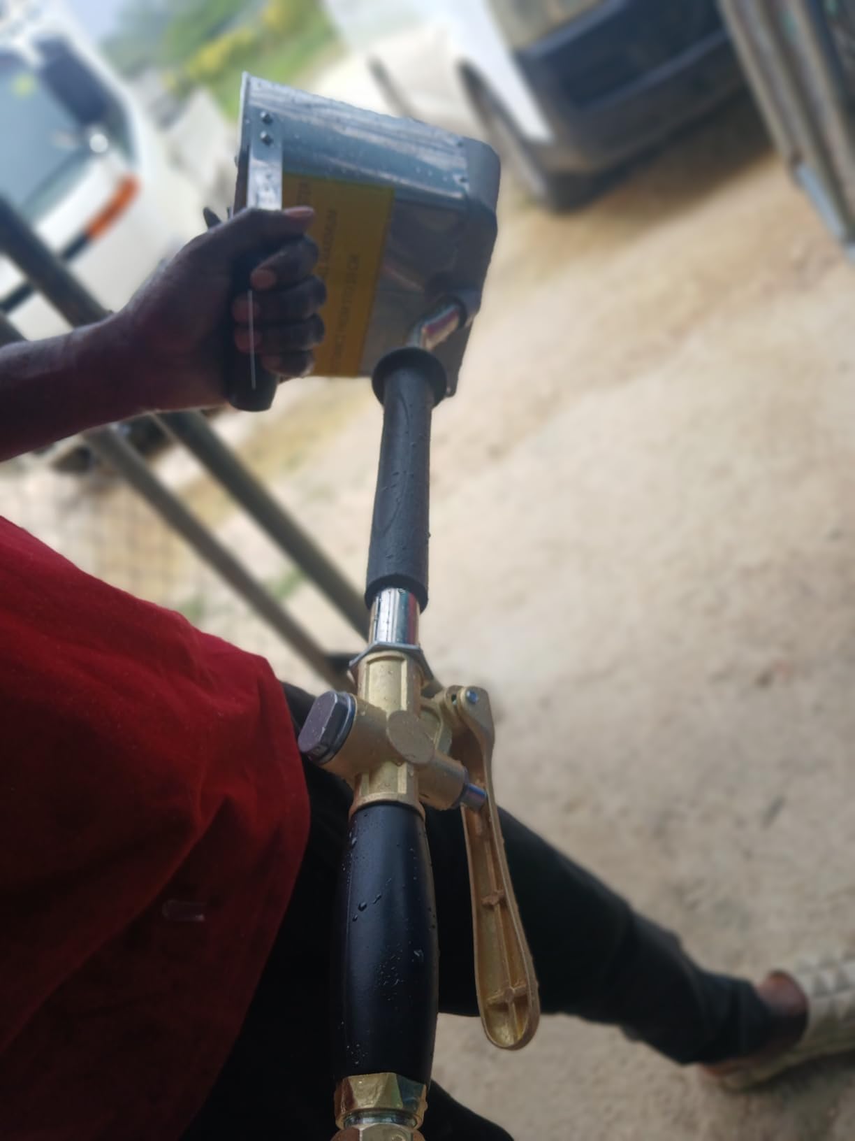 Joywayus Air Stucco Cement Texture Hopper Sprayer customer photo 2