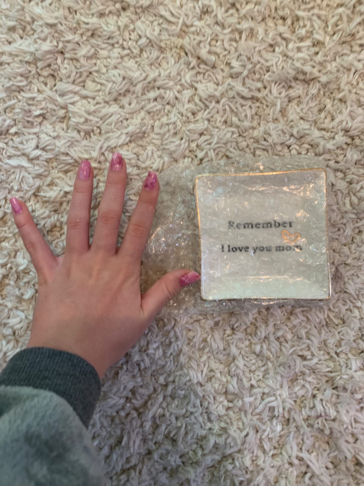 HOME SMILE Ceramic Ring Dish Jewelry Tray-Mom Gifts, Remember I Love You Mom - Mother's Day Birthday Gifts for Mom customer photo 1
