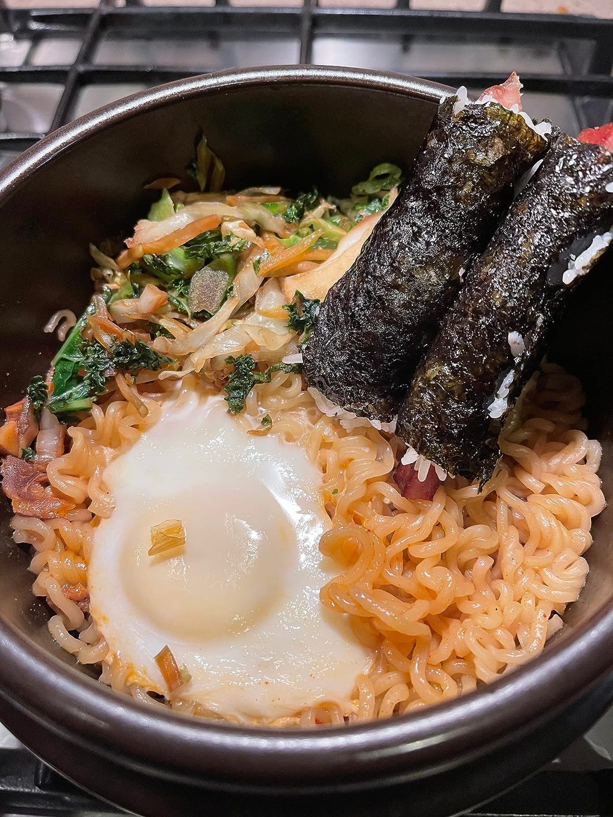 Crazy Korean Cooking Dolsot Korean Stone Bowl with Lid (No Trivet) (Size 4) customer photo 1