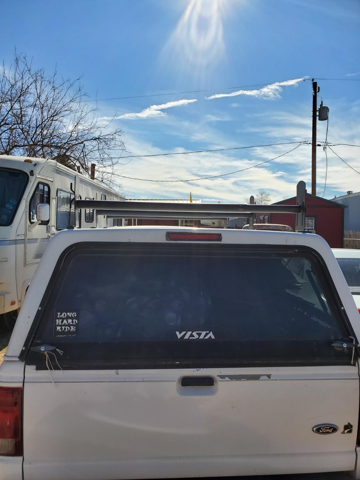 Model DX36 Universal Pickup Truck Cap & Topper 3 Bar Ladder Roof Van Rack System Adjustable Steel Cross Bars - Sandy Black customer photo 1