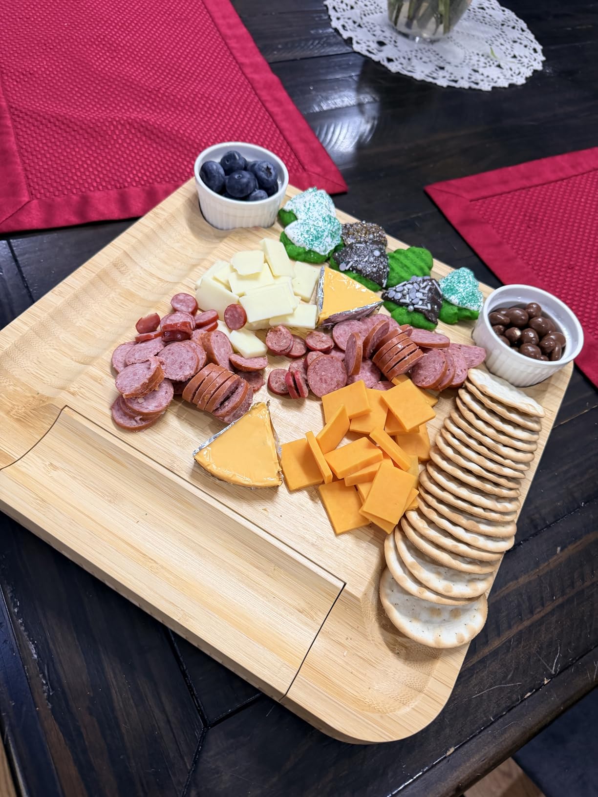 SMIRLY Charcuterie Board Set with Serving Accessories, Bamboo | Housewarming, Wedding, Bridal Shower and Birthday Gift for Women, Ideal for Movie Nights, Entertaining and Family Gatherings customer photo 2