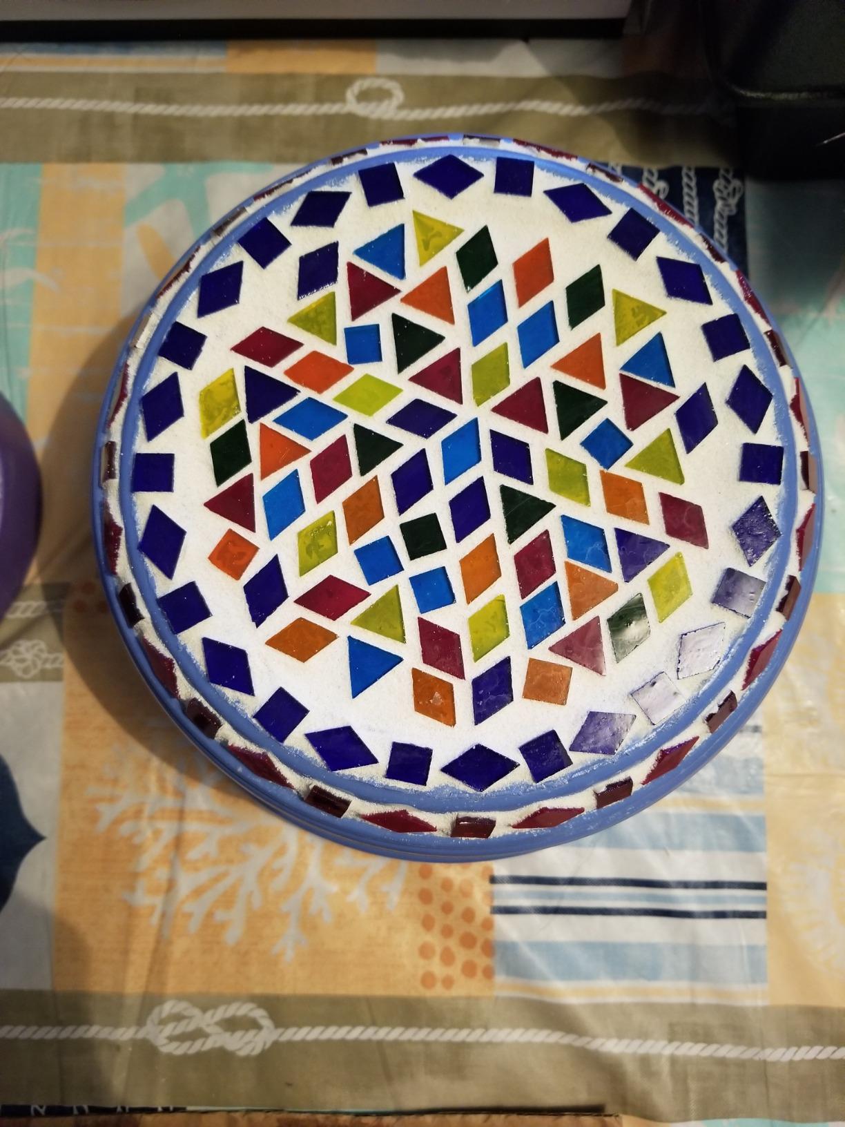 1100 Pcs Mosaic Tiles, Glass Mosaic Tiles for Crafts Bulk, Stained Mosaic Glass Pieces, Mosaic Supplies for Home Decoration, Art Crafts, DIY Projects, Transparent (Mixed Shape) customer photo 1