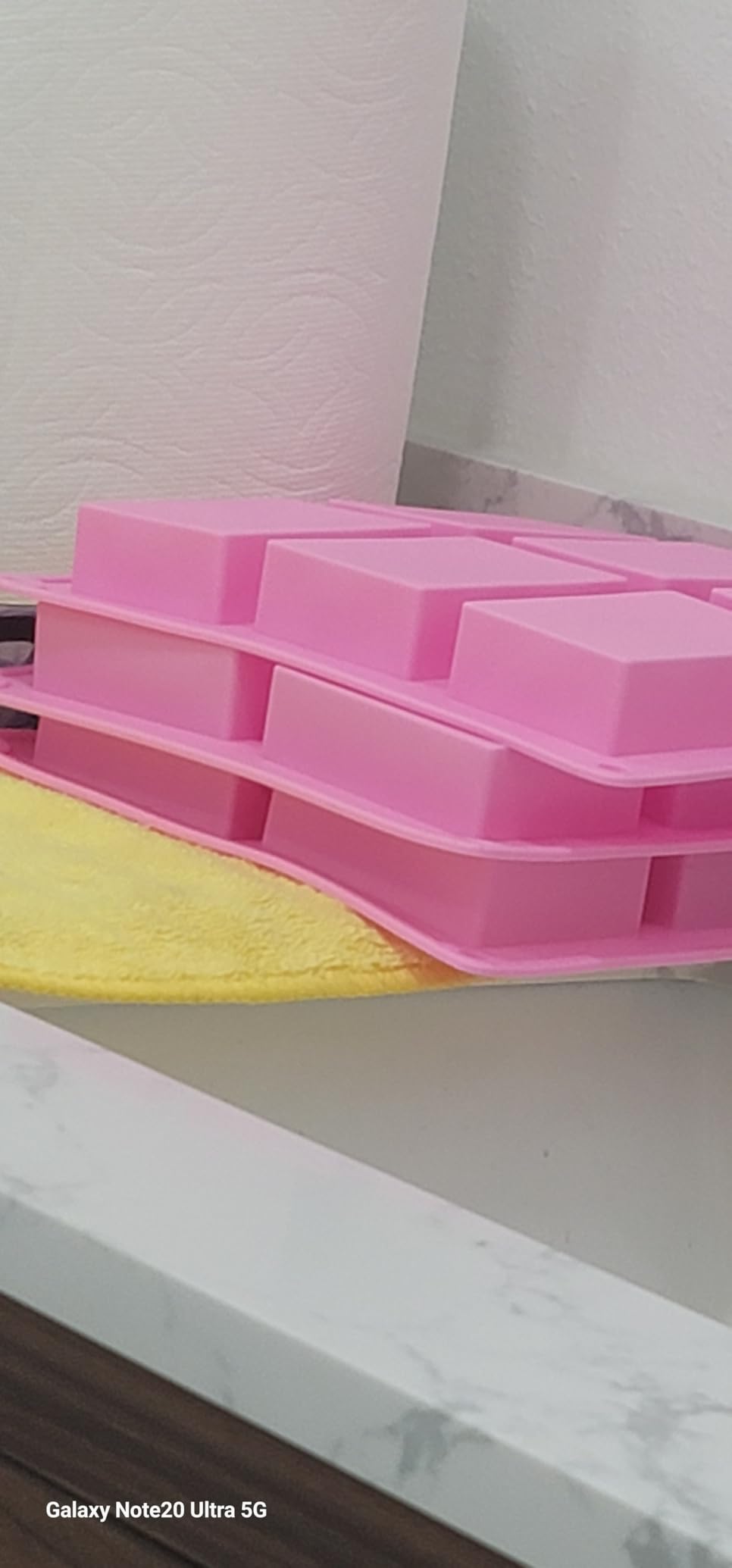 Set of 3, 6 Cavities DIY Handmade Soap Moulds - Cake Pan Molds for Baking, Biscuit Chocolate Mold, Silicone Soap Bar Mold for Homemade Craft, Ice Cube Tray, Pink customer photo 1