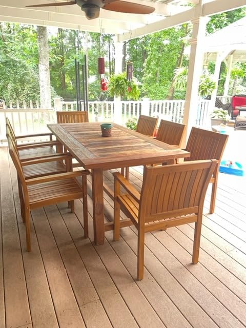 Christopher Knight Home Teague Outdoor Acacia Wood Dining Chairs (Set of 2), Teak Finish customer photo 1