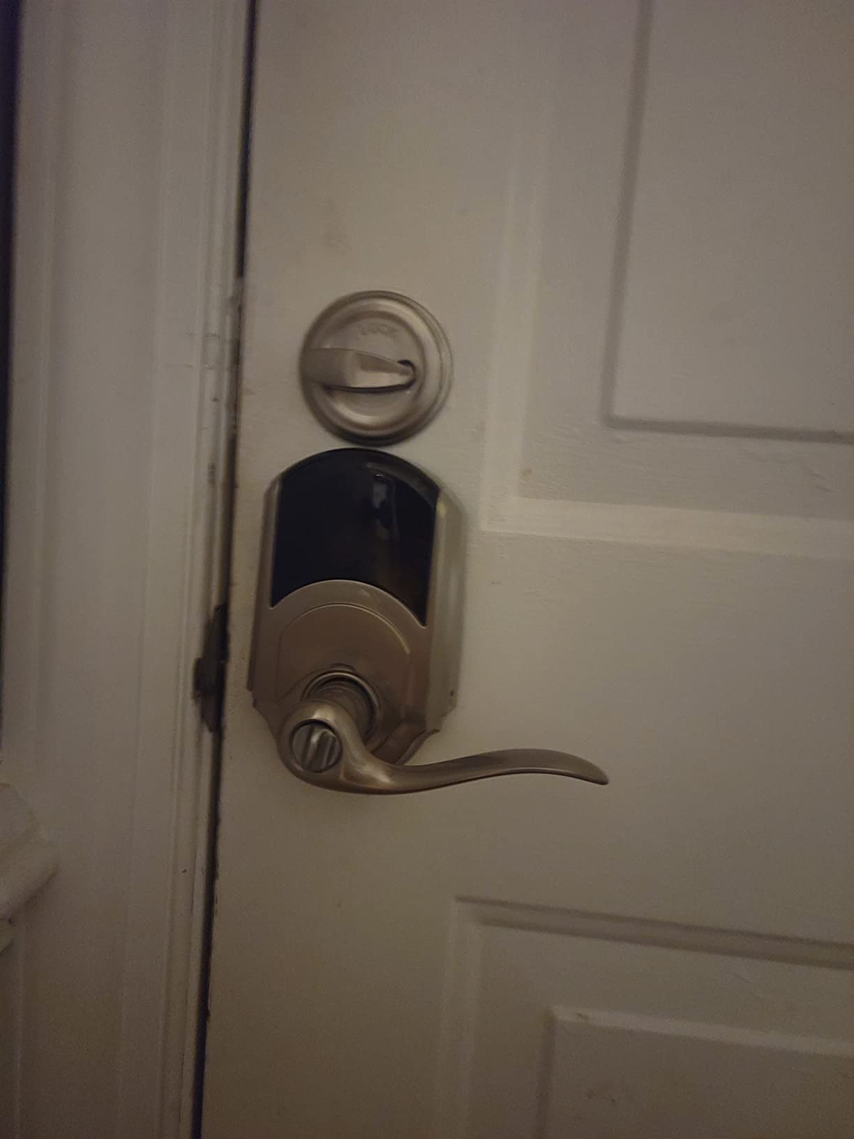 Kwikset CP912TNLZW500-11PS Clear Pack Z-Wave Enabled Tustin Lever Smartcode Deadbolt with Z-Wave 500 Chipset with RCAL Latch and RCS Strike Venetian Bronze Finish customer photo 1