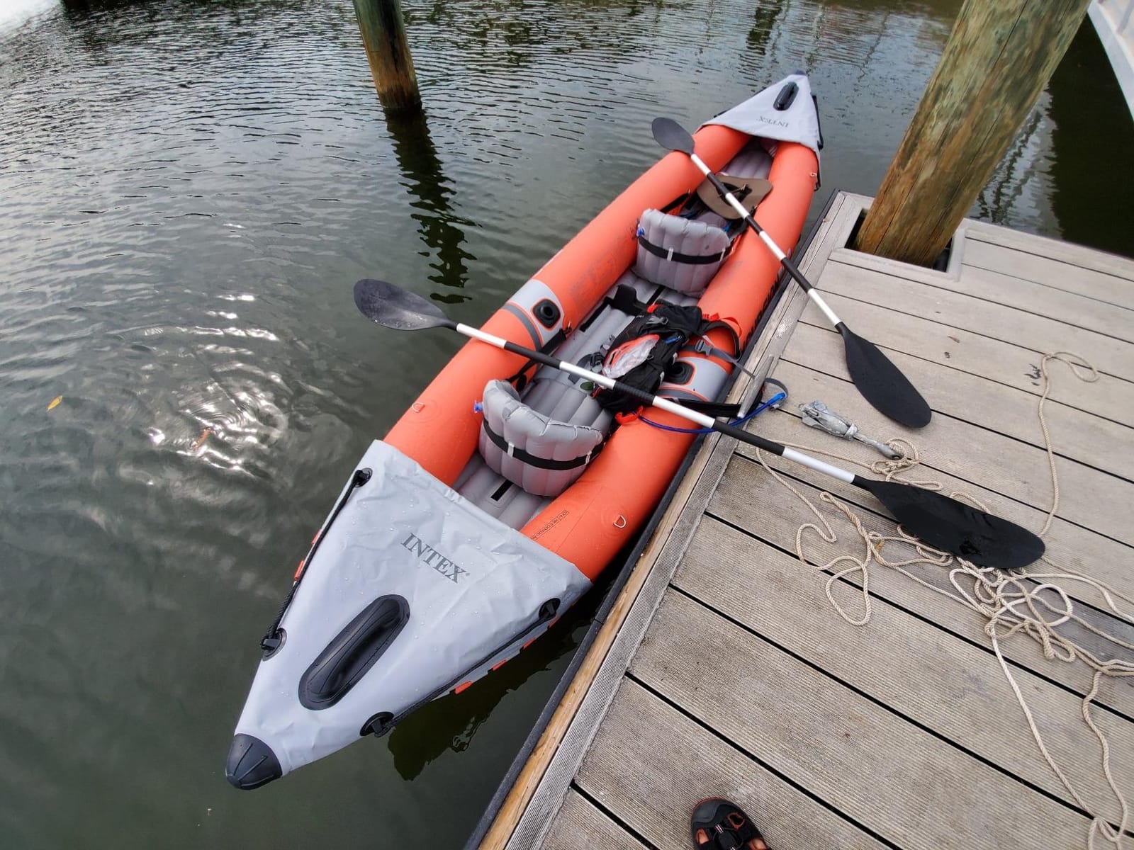 INTEX Excursion Pro K2 Inflatable Kayak 2-Person Set with Paddles & Pump customer photo 2