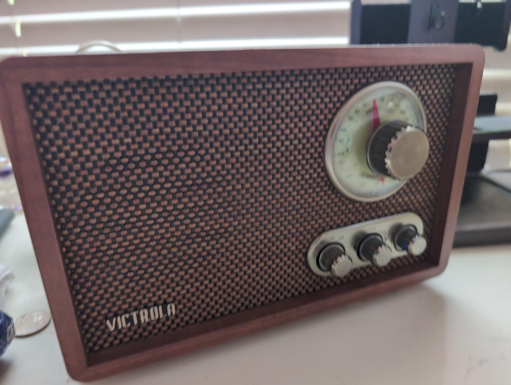 Victrola Willow - Retro Wood Bluetooth Radio, AM/FM - Walnut customer photo 1