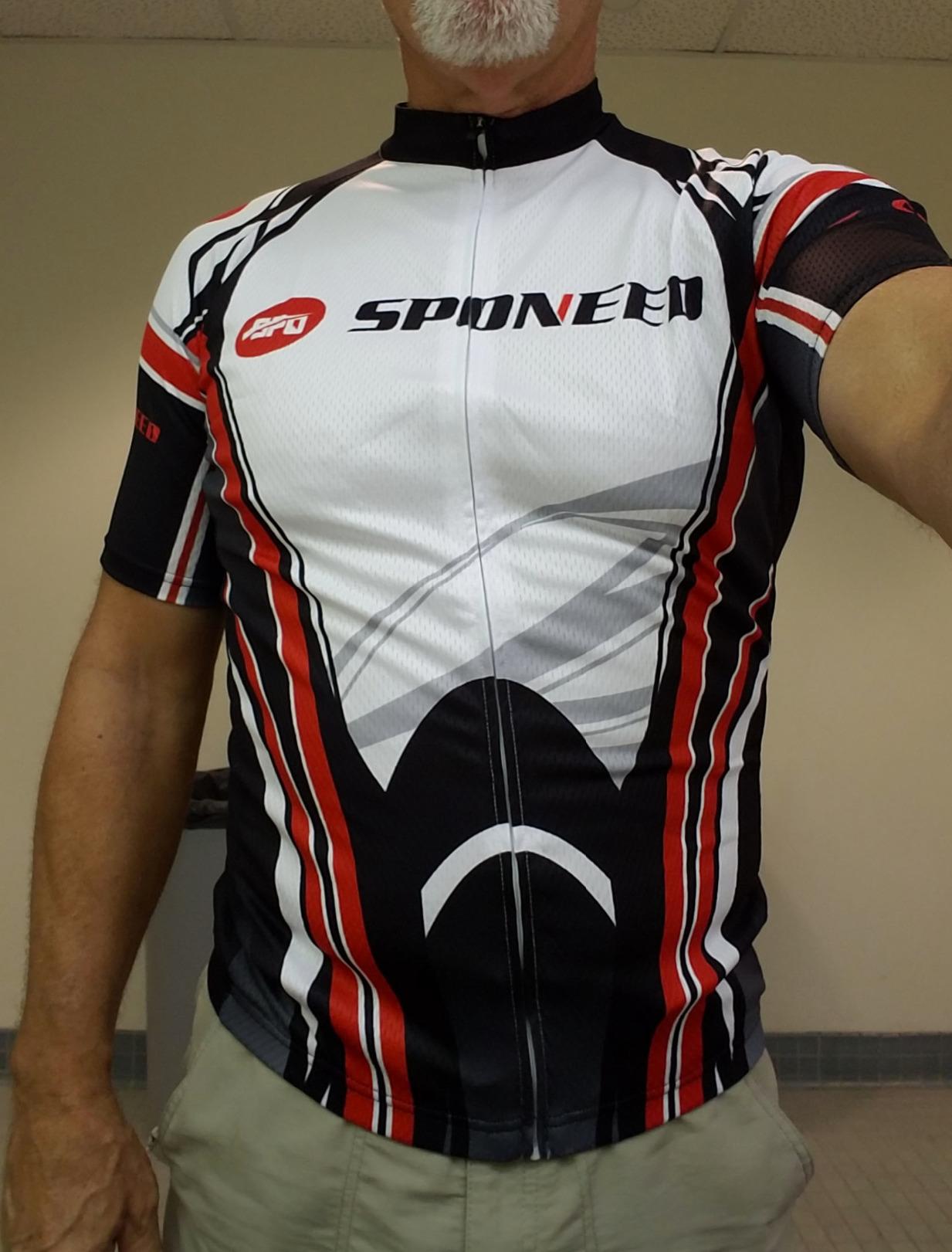 sponeed Men's Cycling Jerseys Tops Biking Shirts Short Sleeve Bike Clothing Full Zipper Bicycle Jacket with Pockets customer photo 2