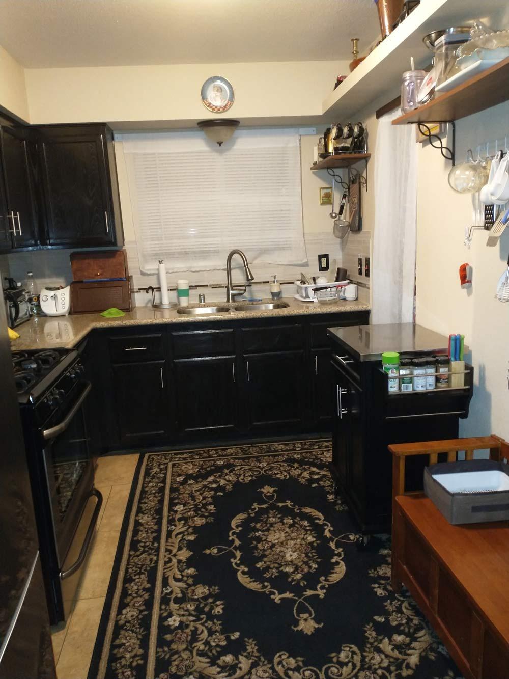 HOMCOM Kitchen Island on Wheels with Stainless Steel Countertop Black customer photo 1