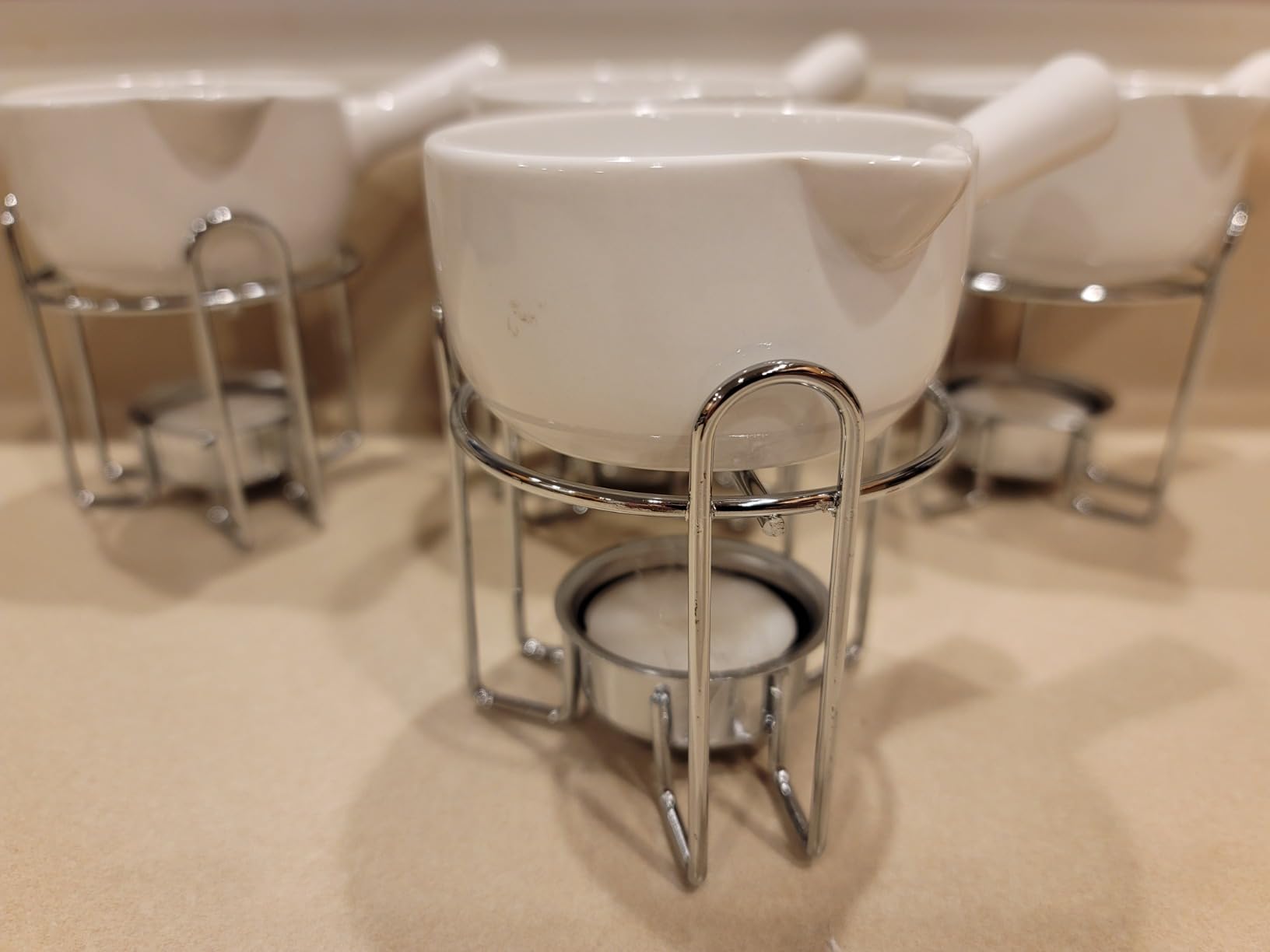 Artestia Butter Warmer with Handle for Seafood Set of 4 | Ceramic Lobster Butter Warmers with 4 Pieces Tealight Candles for Melting Butter, Chocolate, Dishwasher Safe, White customer photo 1