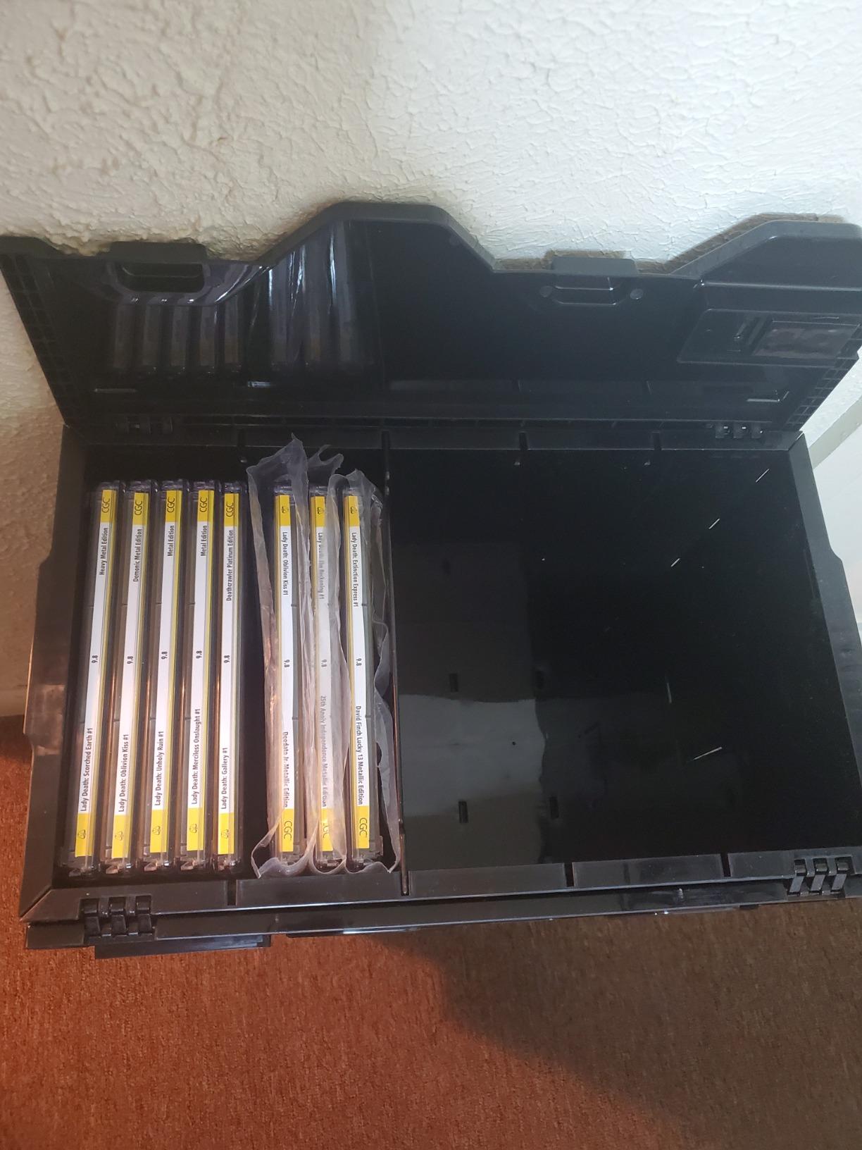 BCW Graded Comic Book Bins with Partitions, Holds 30 Slabs, Black, 1 Pack customer photo 1