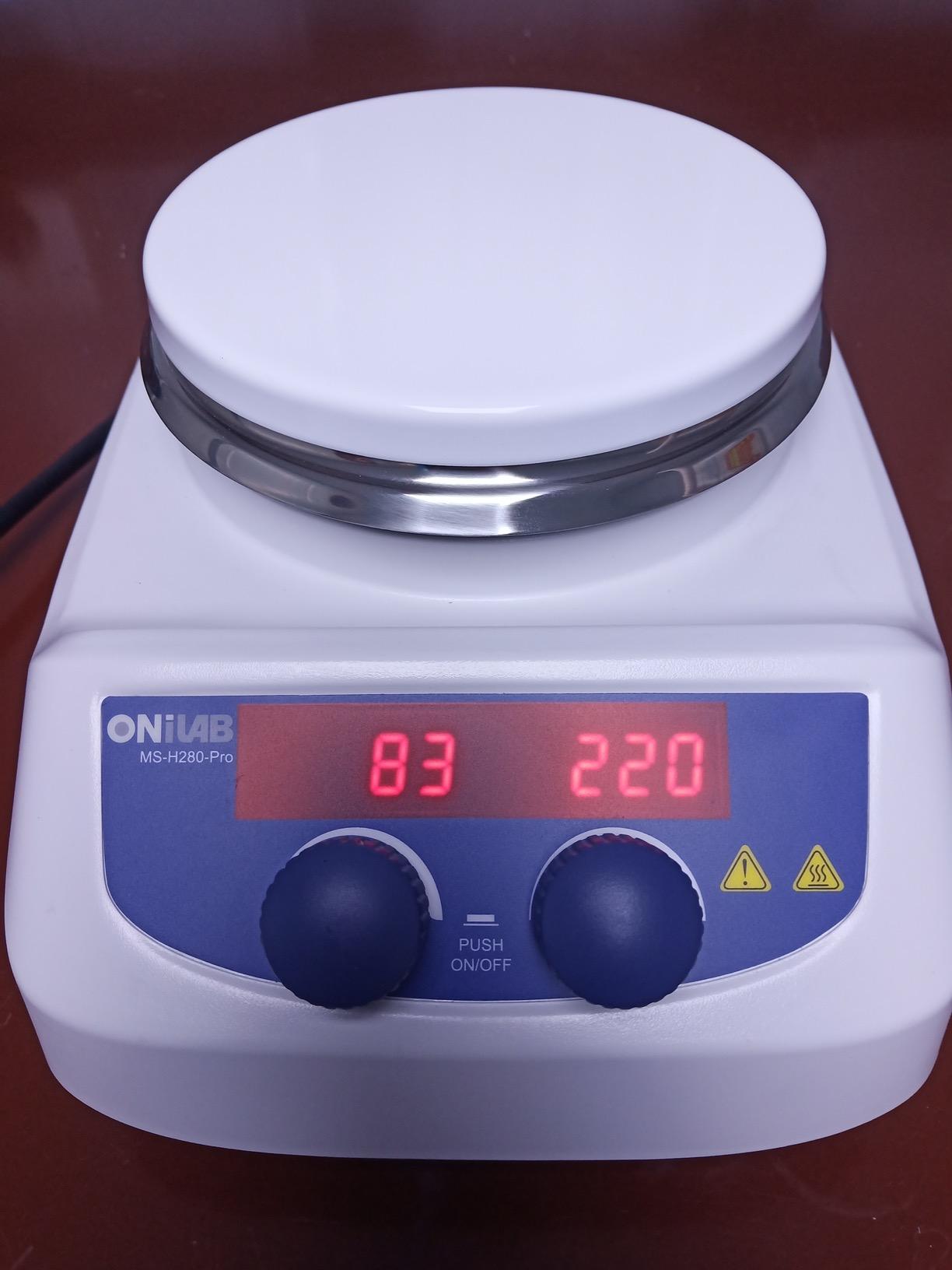 ONiLAB Magnetic Hotplate Stirrer, 5-inch, 280℃ LED Digital, 200-1500RPM, 3L customer photo 1
