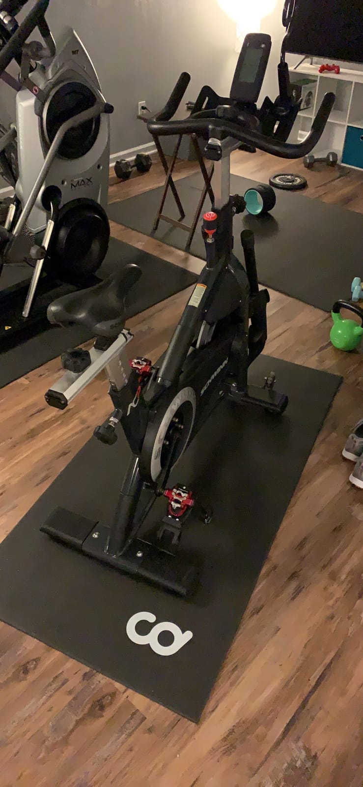 CyclingDeal Bike Trainer Floor Mat - Compatible with Indoor Exercise Stationary Bike Treadmill Elliptical Waterproof Gym Flooring Equipment - Indoor Cycle Stepper - Soft 30