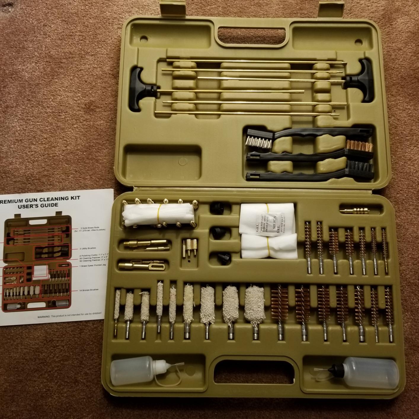 iunio Universal Gun Cleaning Kit, with Mat and Case, Full Brass Jags, Rods and Adapters, for All Guns, Rifle, Shotgun, Handgun, Pistol, Hunting, Shooting, All Caliber customer photo 2