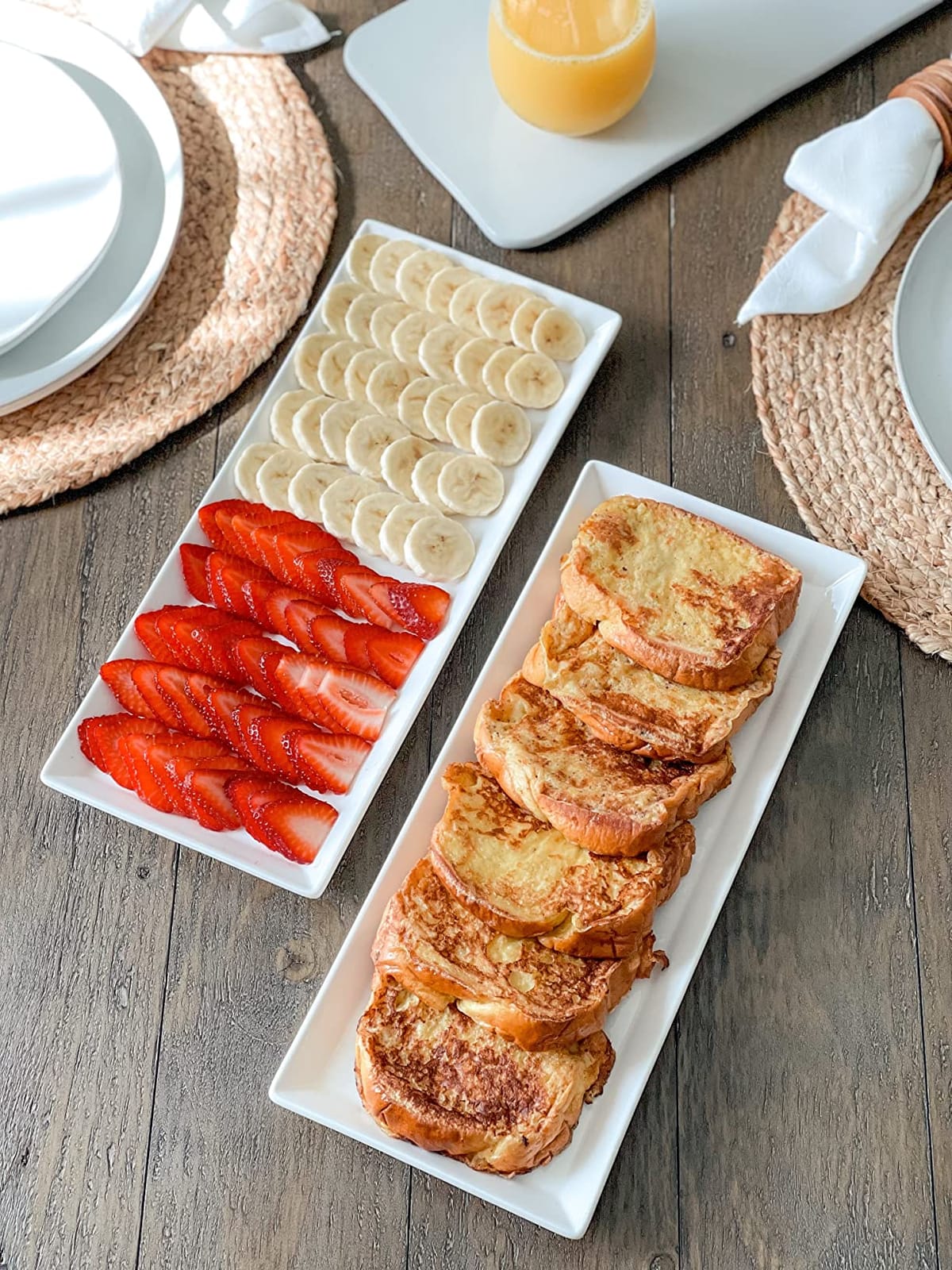 Sweese White Serving Platters, Porcelain Serving Trays for Parties, Large Rectangular Plates - 15.5 Inch, Set of 4 customer photo 2