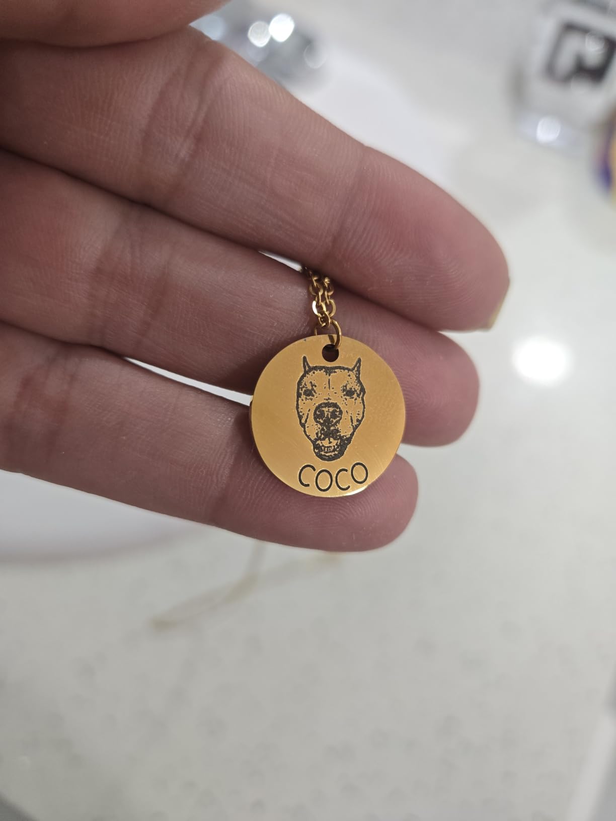 Dog Necklace for Women, Personalized Pet Necklace, Dog Mom Gifts for Women customer photo 1