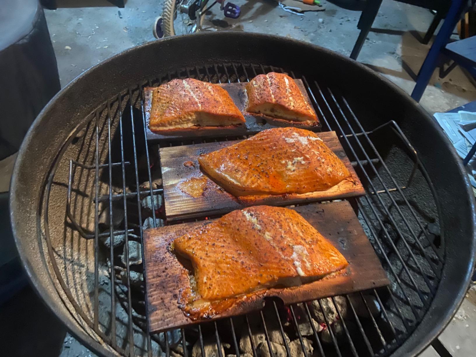 Wood Fire 6-Pack Cedar Grilling Planks for Salmon, Beef & More - USA-Made customer photo 1