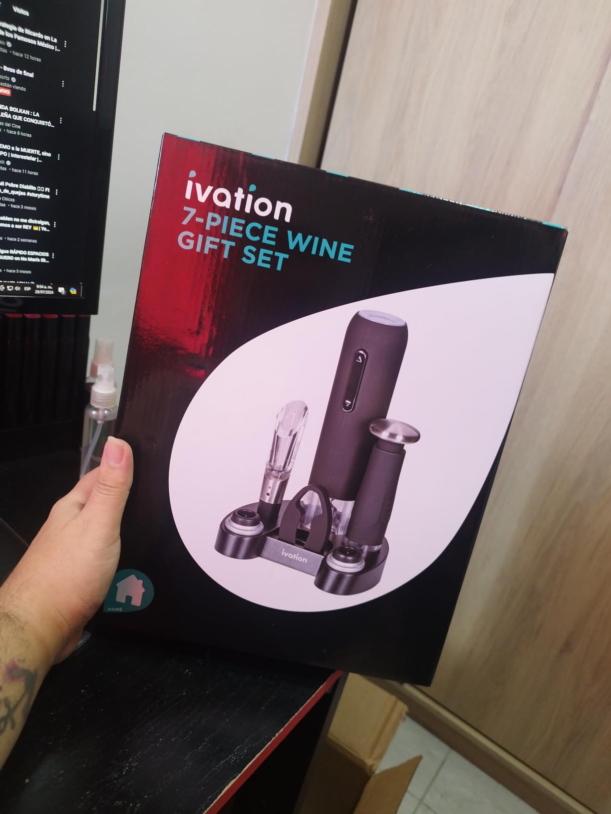 Ivation Wine Gift Set, 7-Piece Electric Opener, Aerator & Preserver Kit customer photo 1