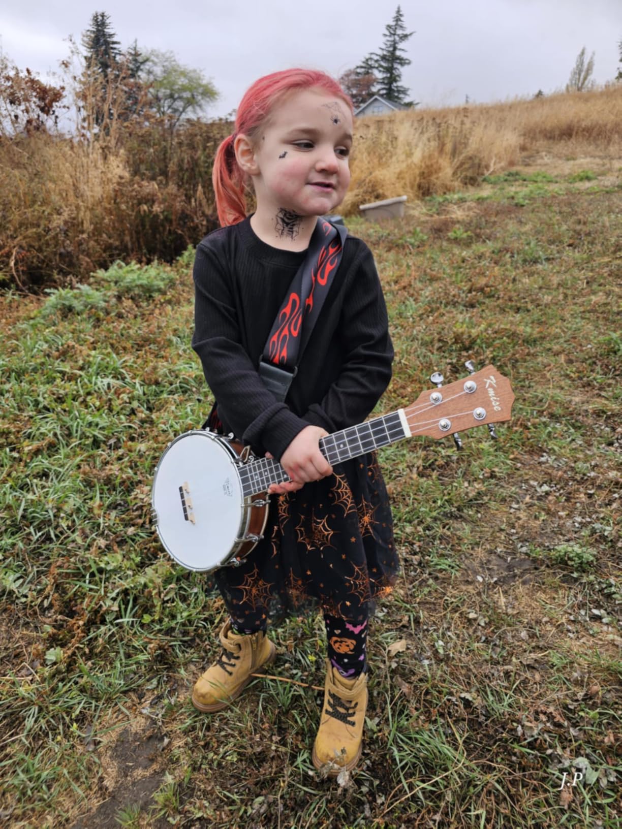 Banjo Ukulele Concert Size 23 Inch With Bag Tuner Strap Strings Pickup Picks Ruler Wrench Bridge (Beige) customer photo 2