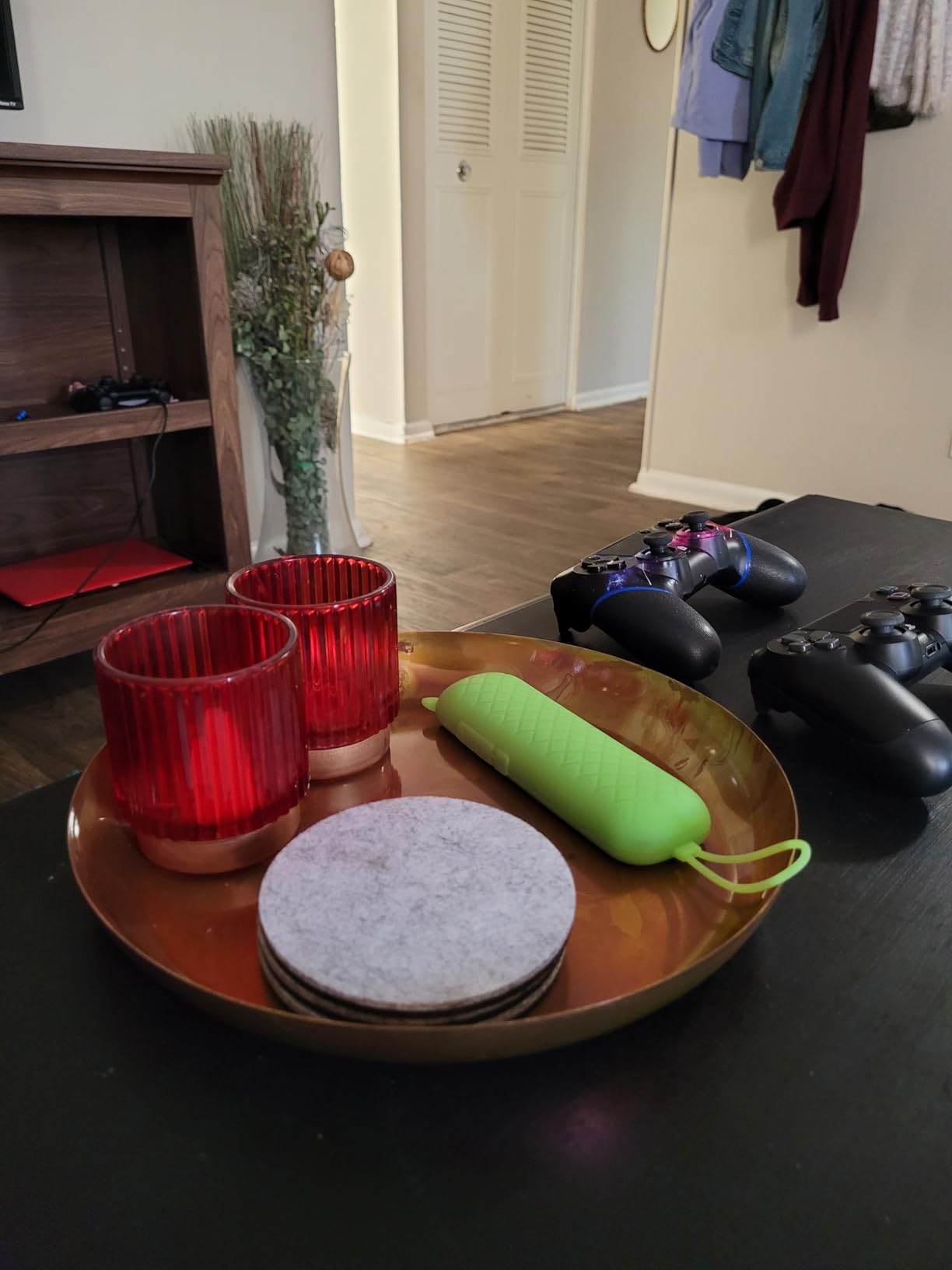 Burnt Copper Plate Platter Centerpiece by Godinger - Round customer photo 2