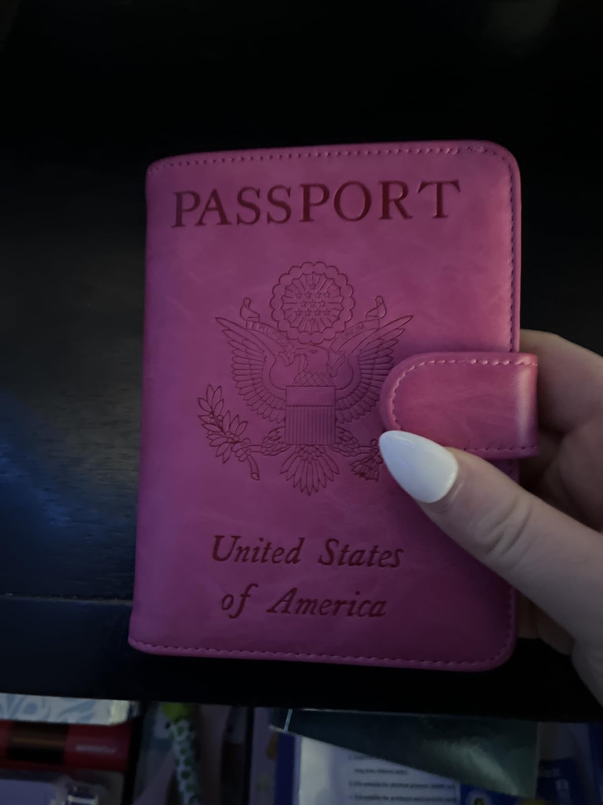 Passport Holder Cover Wallet RFID Blocking, Travel Essentials customer photo 2