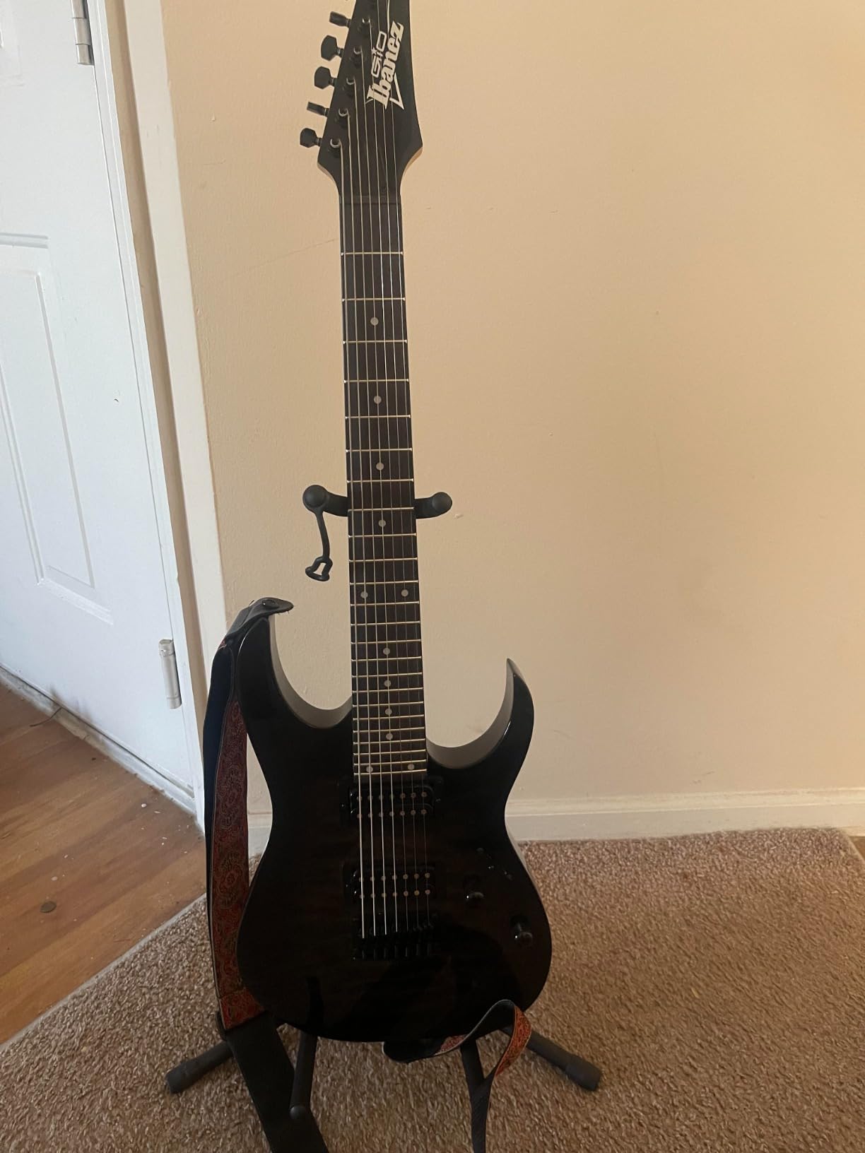 Ibanez Gio GRG7221QA 7-String - Transparent Black Sunburst customer photo 1