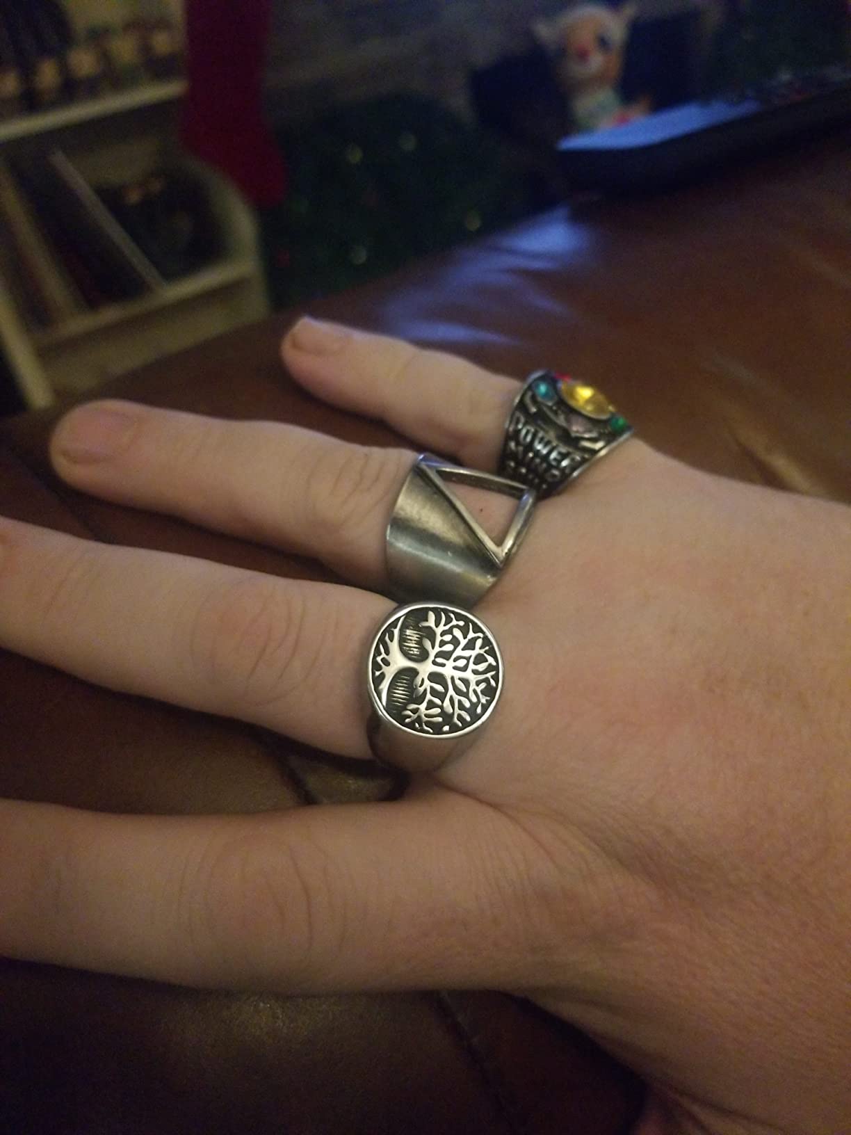 Jude Jewelers Stainless Steel Tree of Life Round Signet Ring customer photo 1