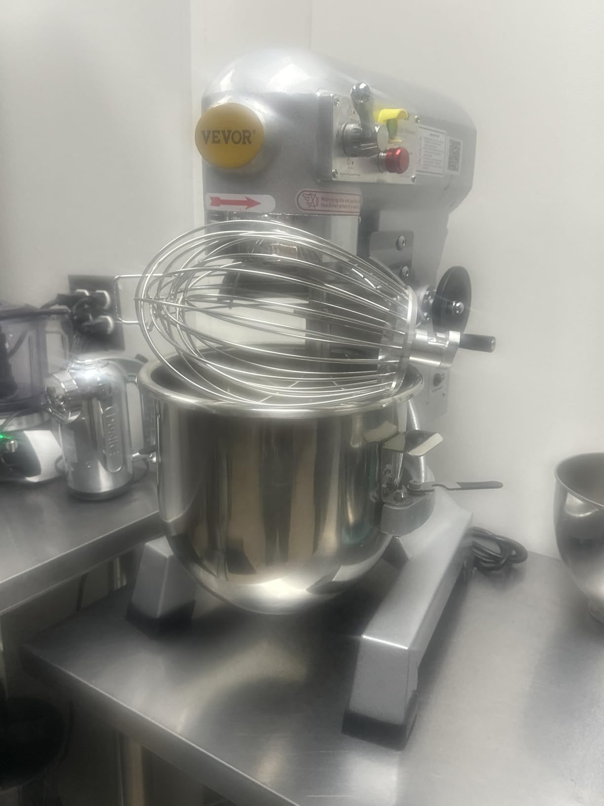 Happybuy 20Qt Commercial Food Mixer with Timing Function, Commercial Mixer 1100W Stainless Steel Bowl Heavy Duty Electric Food Mixer Commercial with 3 Speeds Adjustable, Perfect for Bakery Pizzeria customer photo 2