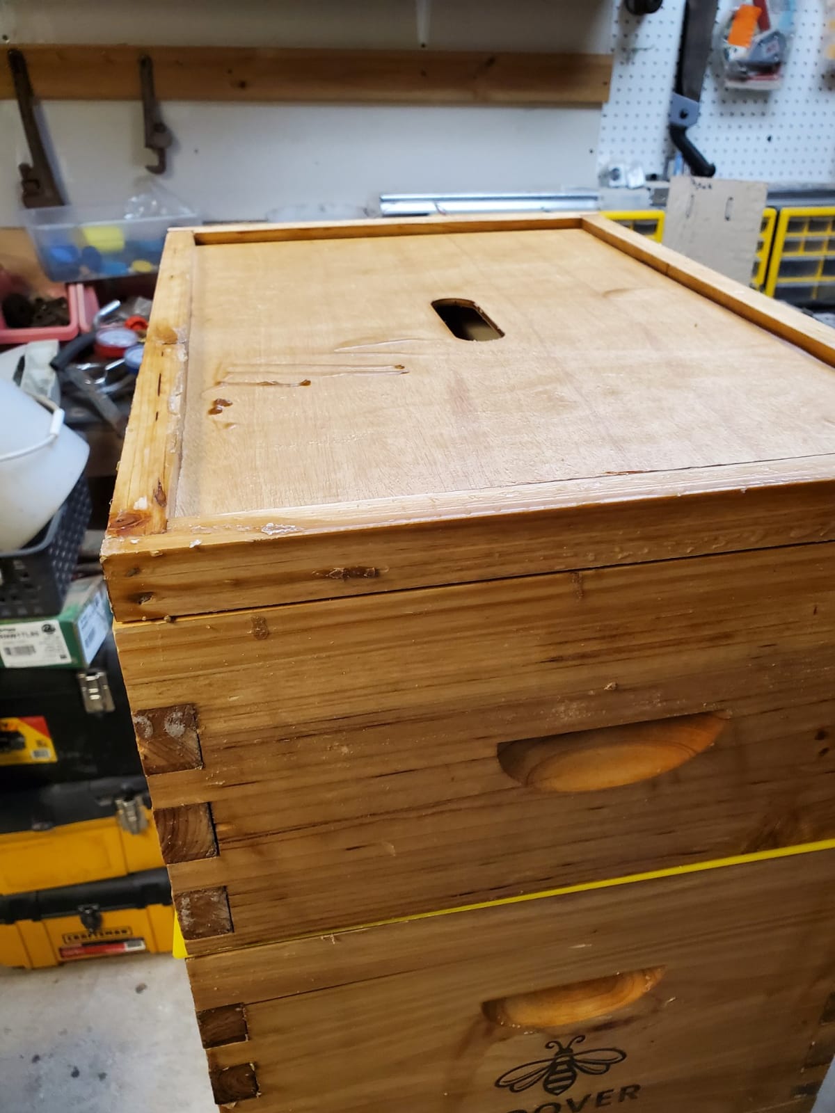 Hoover Hives Complete 8-Frame Beehive Kit – Wax-Coated Fir Wood, Includes 2 Deep Brood Boxes, 1 Medium Super, Langstroth Frames & CellTech Foundations – Durable, Weather-Resistant Beekeeping Supplies customer photo 2