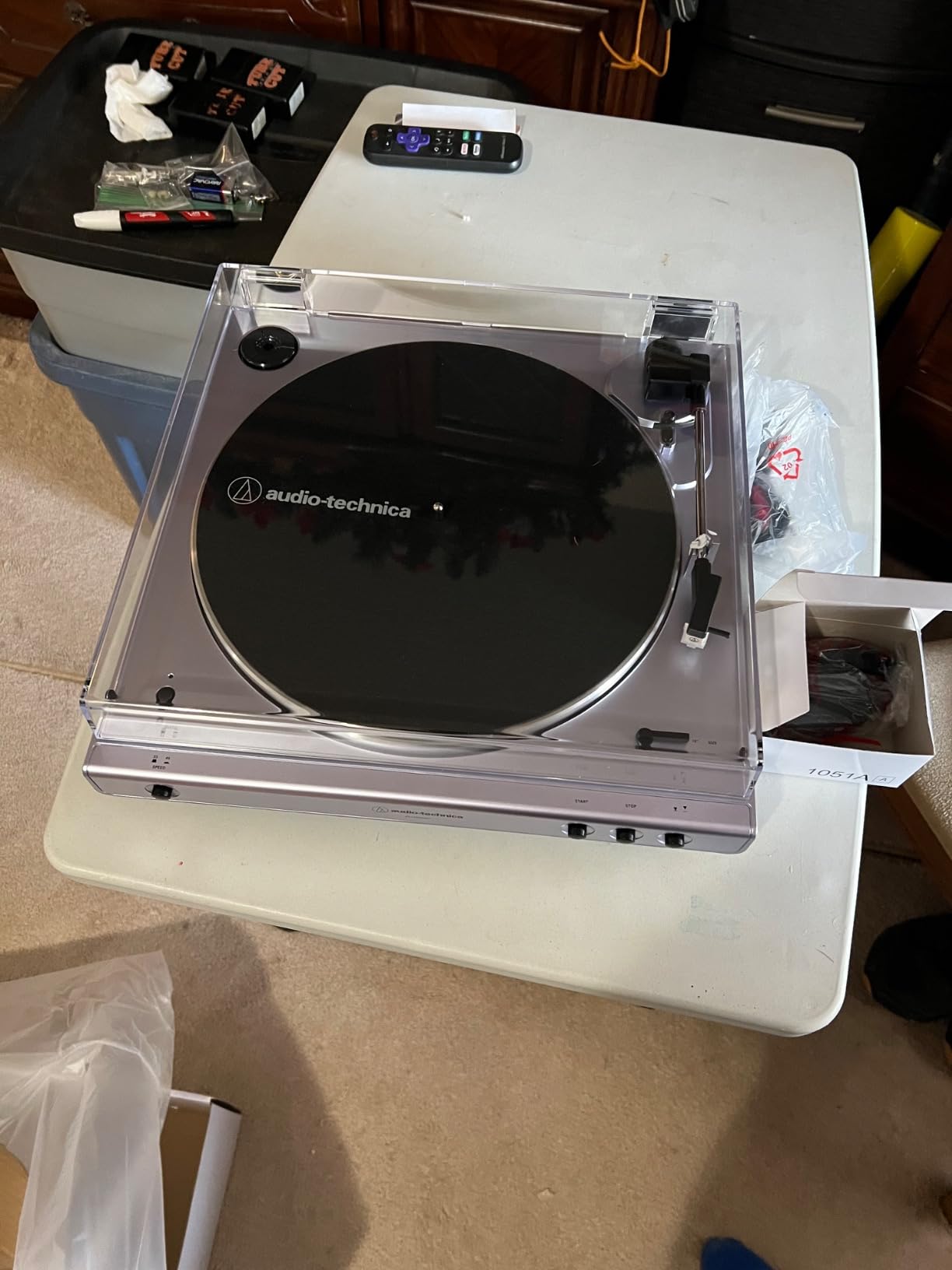 Audio-Technica AT-LP60XBT-RD Fully Automatic Belt-Drive Stereo Turntable, Red/Black, Bluetooth, Hi-Fi, 2 Speed customer photo 1