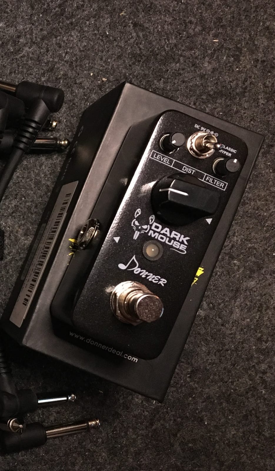 Donner Dark Mouse Distortion Pedal for Electric Guitar, 2 Modes Classic Hyper Crunch to Fuzzy Guitar Pedal True Bypass customer photo 1