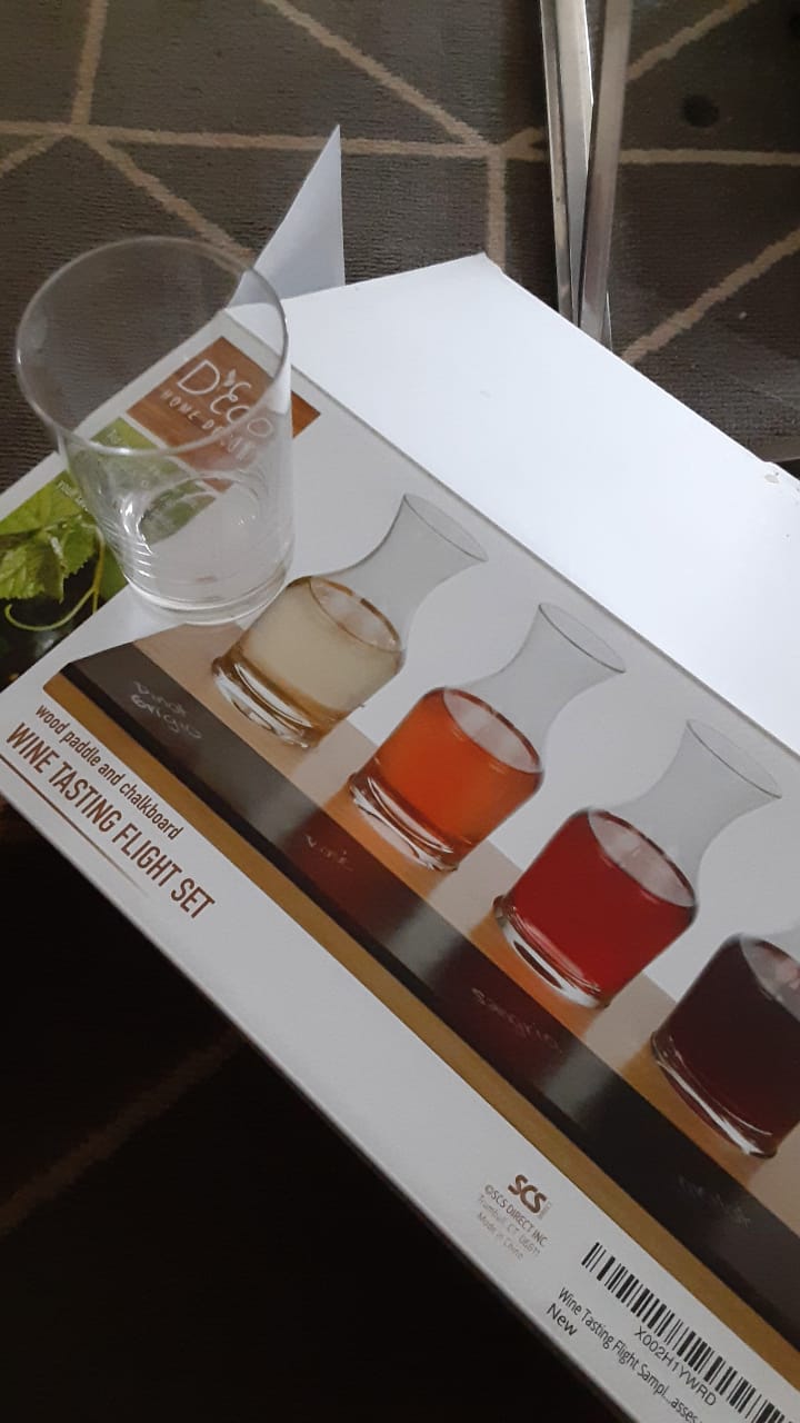 D'Eco Wine Tasting Flight Board Set, Wood Tray & 8 Decanter Glasses, 2 Pack customer photo 2