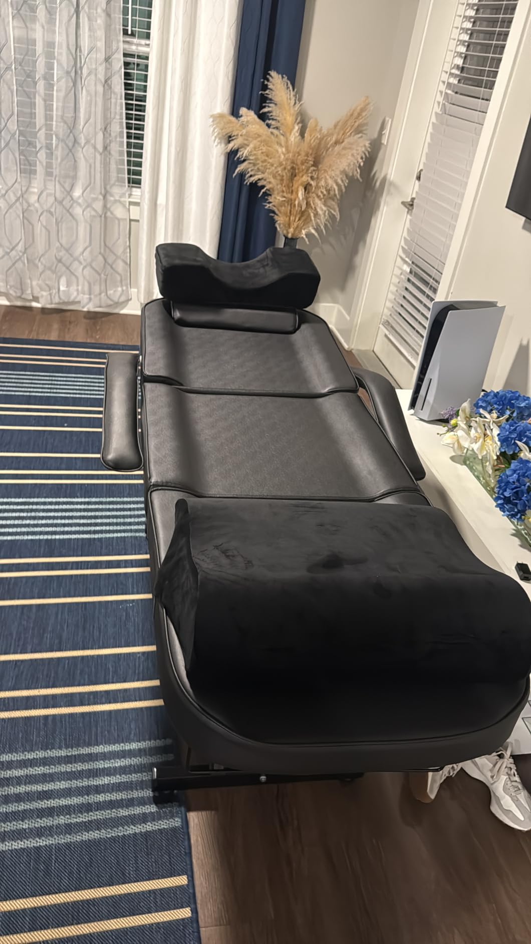 Tattoo Chair with Stool Message Bed Spa Salon Table Facial Chair for Client Esthetician Max Weight Capacity 330lbs Black customer photo 1