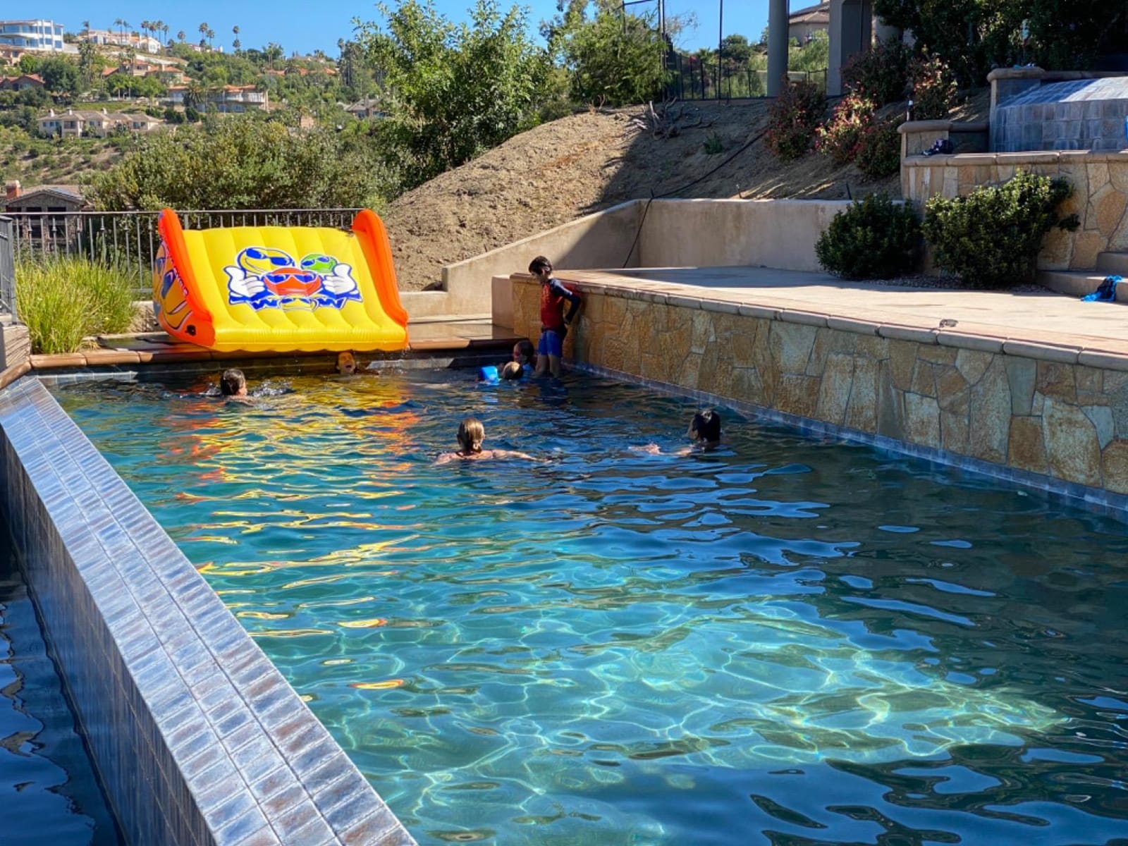 WOW Sports Giant Inflatable Floating Water Slide - 2 Lanes - 9 ft - Hi-Vis Graphics - Kids & Adults customer photo 1