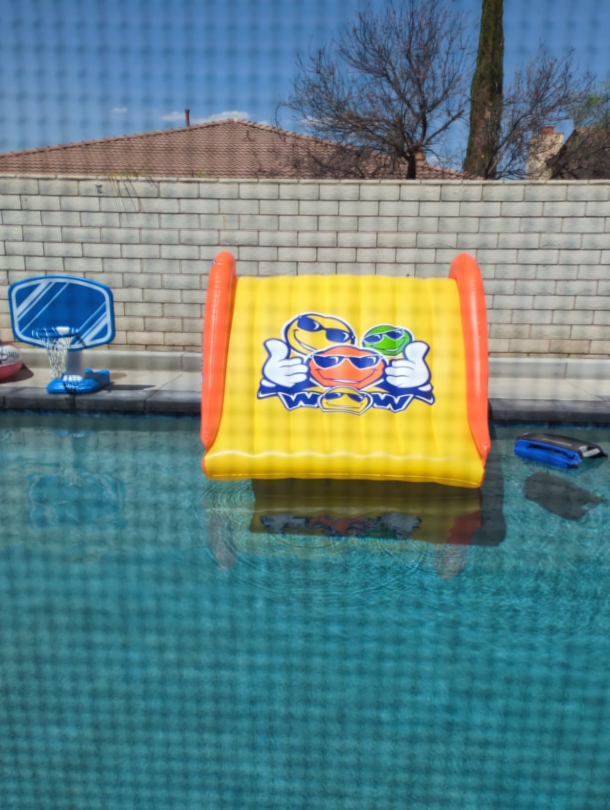 WOW Sports Giant Inflatable Floating Water Slide - 2 Lanes - 9 ft - Hi-Vis Graphics - Kids & Adults customer photo 2