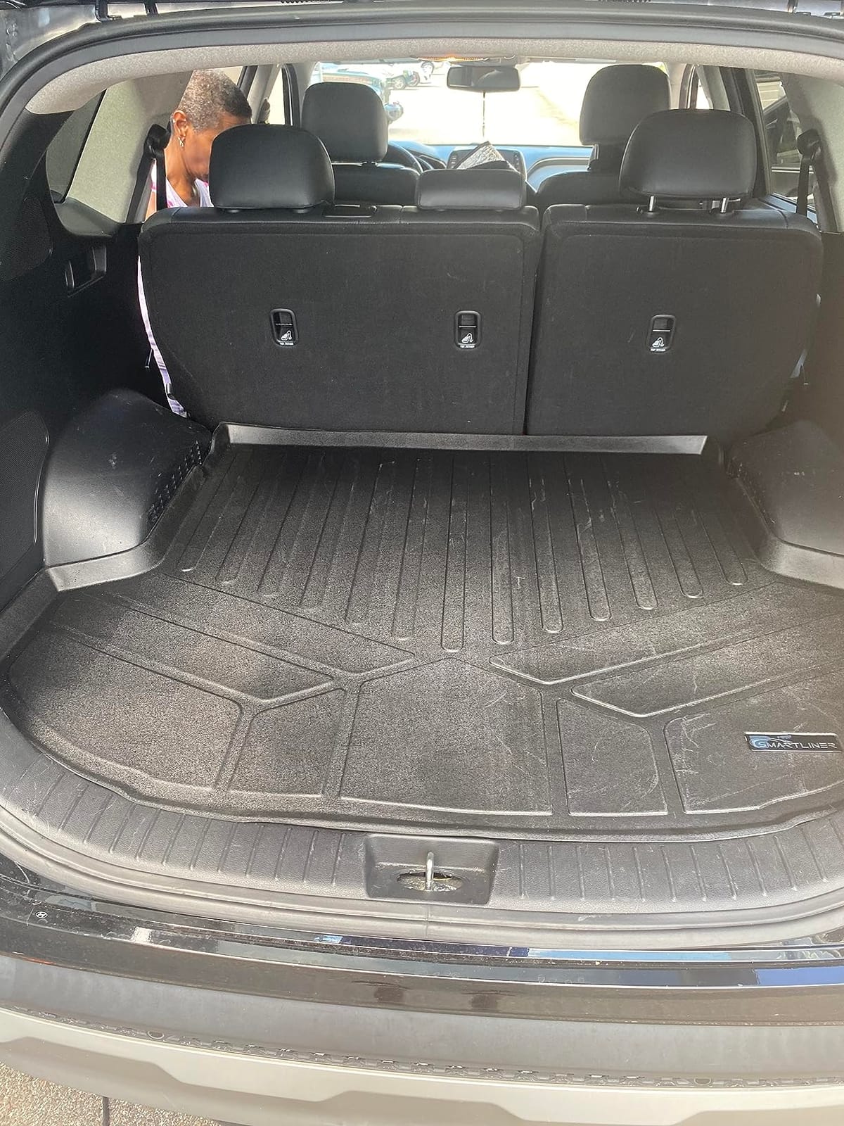 SMARTLINER All Weather Custom Fit Cargo Liner Trunk Floor Mat Compatible with 2019-2020 Hyundai Santa Fe customer photo 1