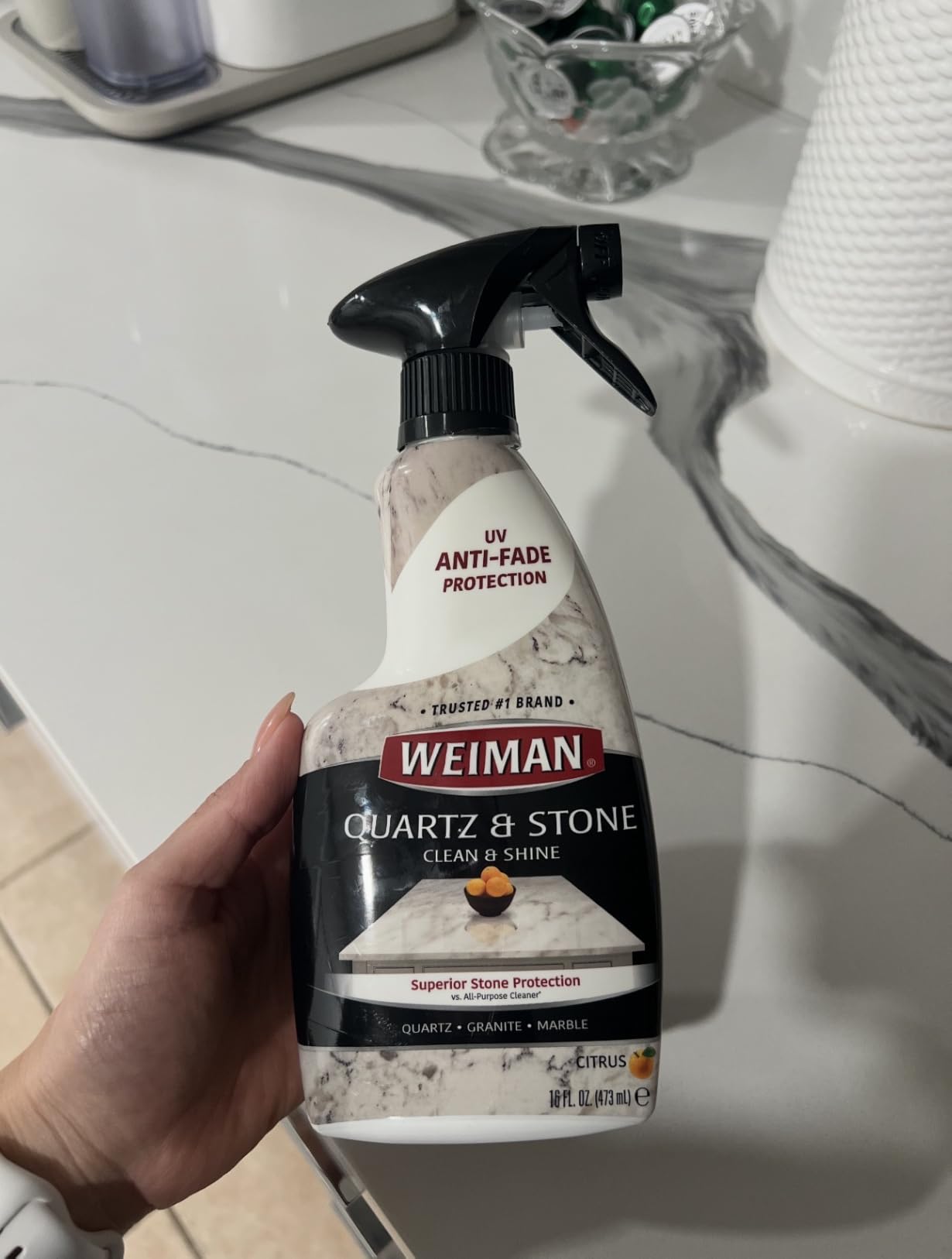 Weiman Quartz & Stone Countertop Cleaner and Polish, 2 Pack with Towel customer photo 1