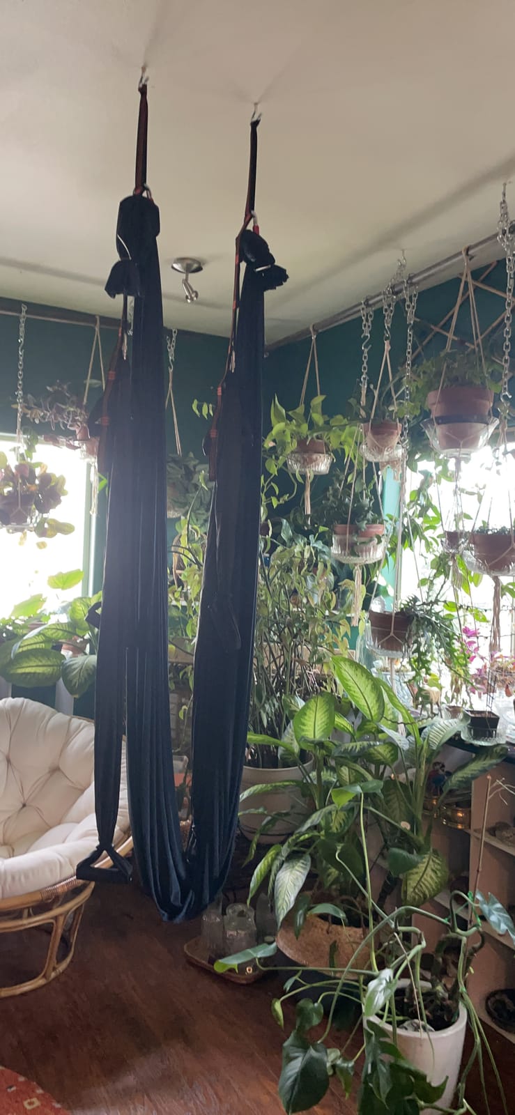 Aerial Yoga Swing Set - Hammock Hanging Swing - Sling Inversion Fly Kit - Antigravity Yoga Sling - Suspension Trapeze customer photo 2