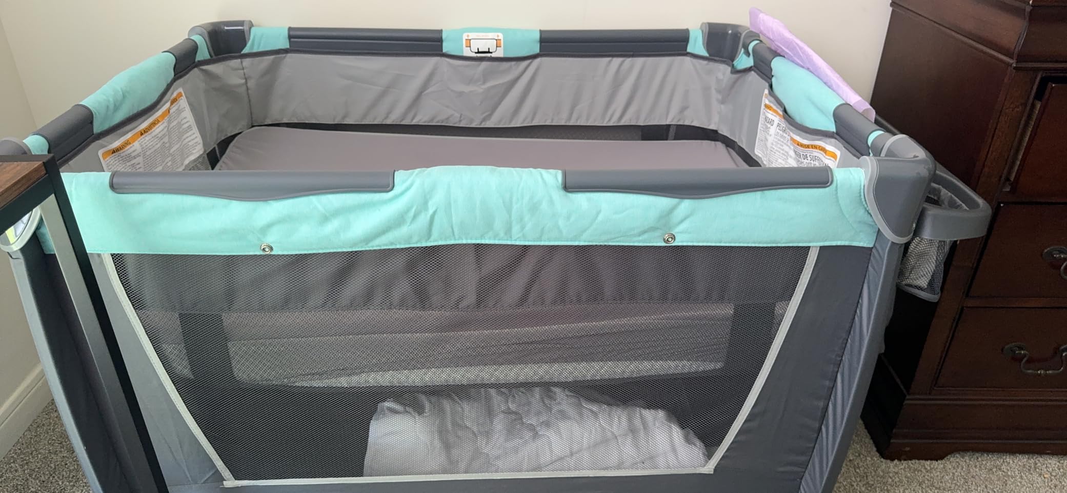 Baby Trend Retreat Nursery Center Playard, Bassinet & Storage, Robin customer photo 2